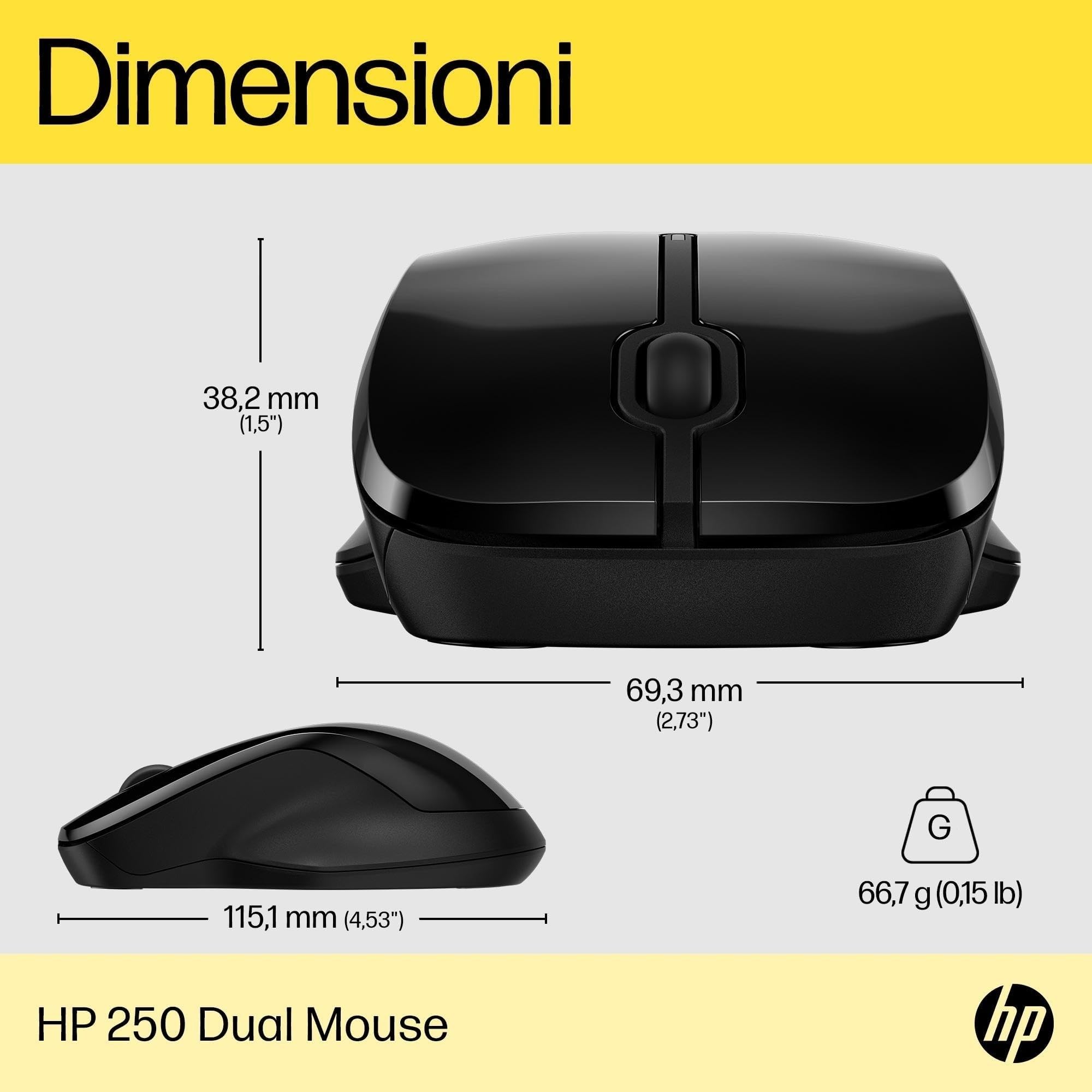 hp-250-mouse-wireless-dual-mode-bluetooth-5-0-e-dongle-usb-a-2-4-ghz-sensore-160 image 5