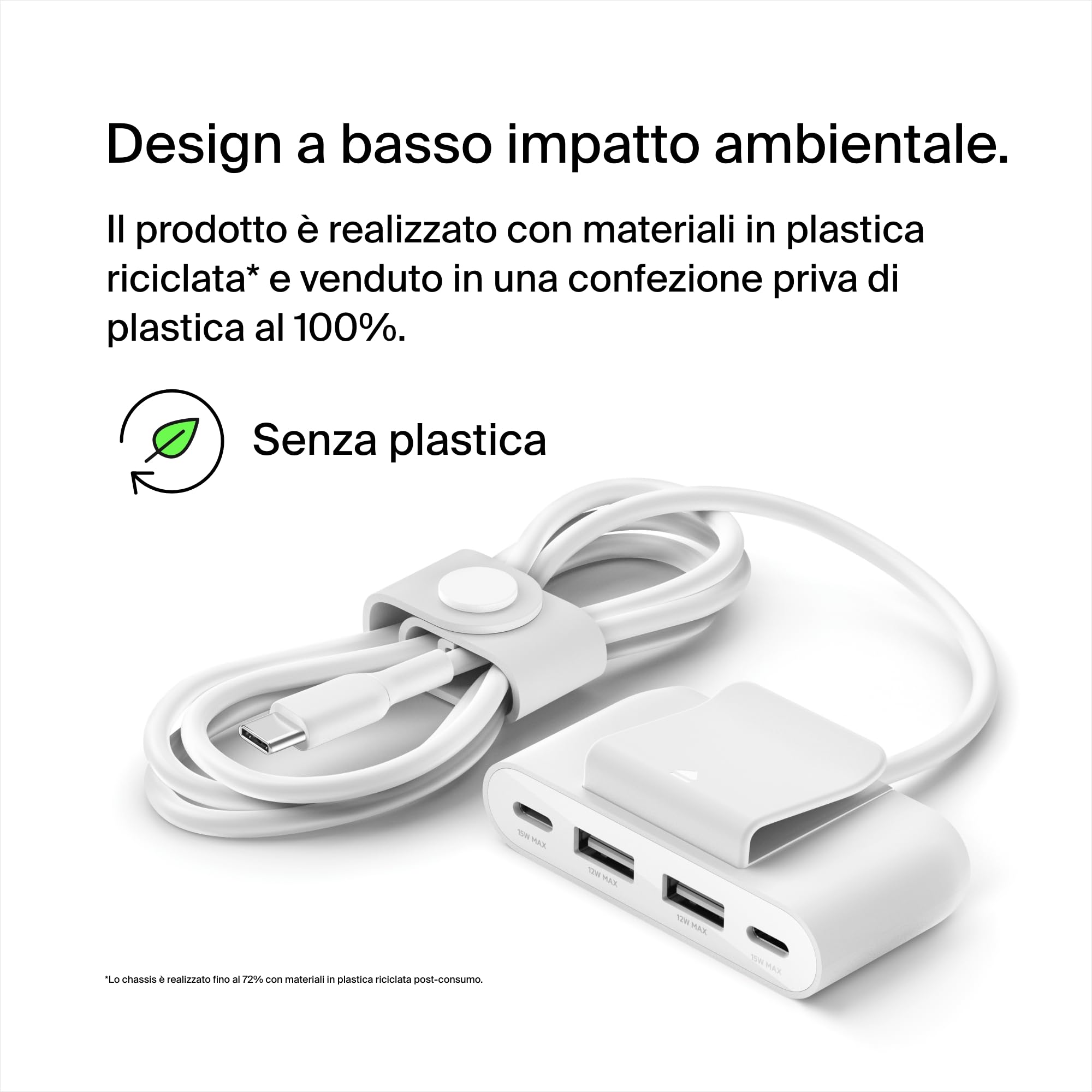 belkin-boostcharge-hub-usb-4-porte-2-usb-c-2-usb-a-30w-con-cavo-da-2-m-bianco image 2
