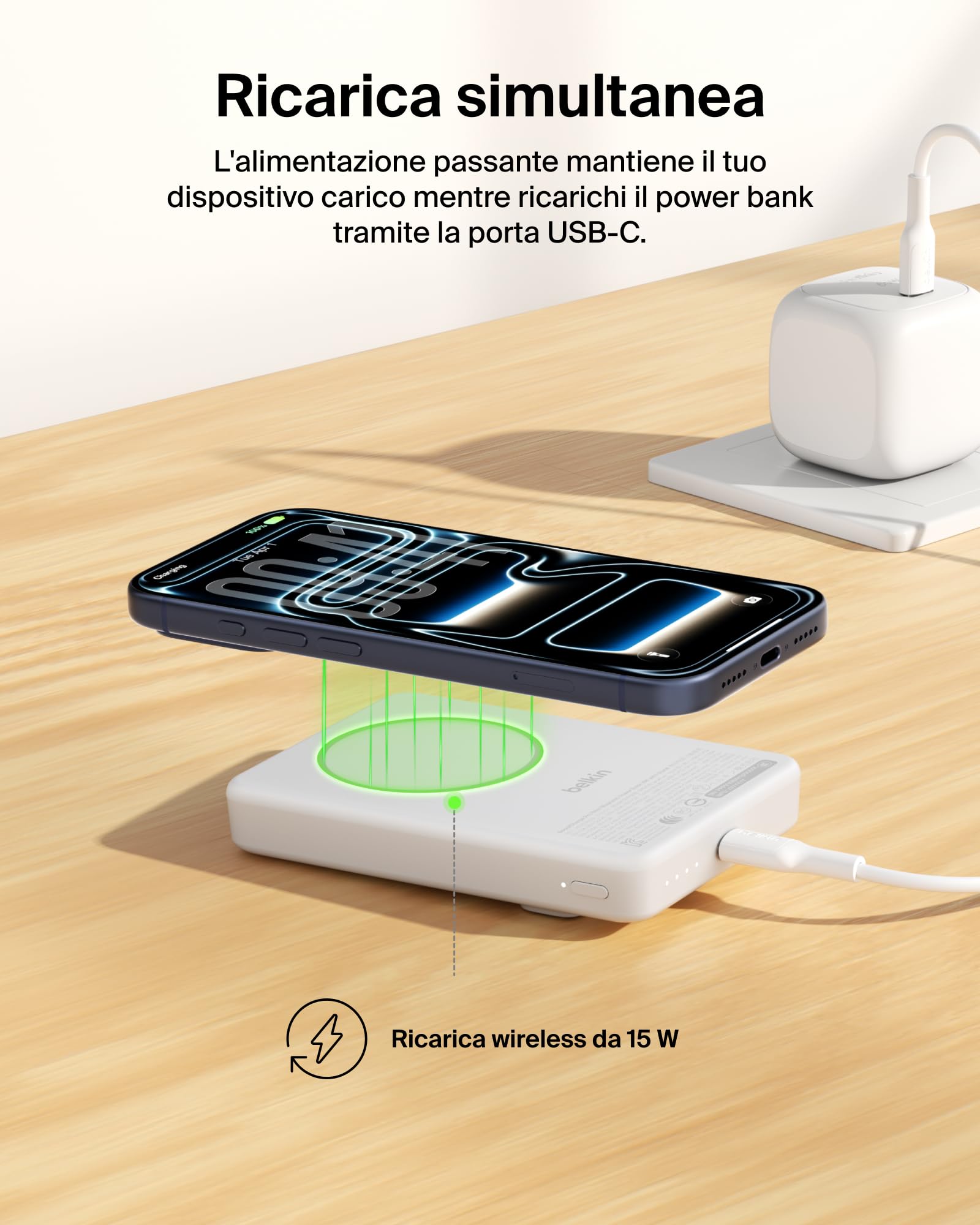 belkin-boostcharge-power-bank-magnetico-10-000-mah-qi2-15w-ultra-sottile-con-ane image 8