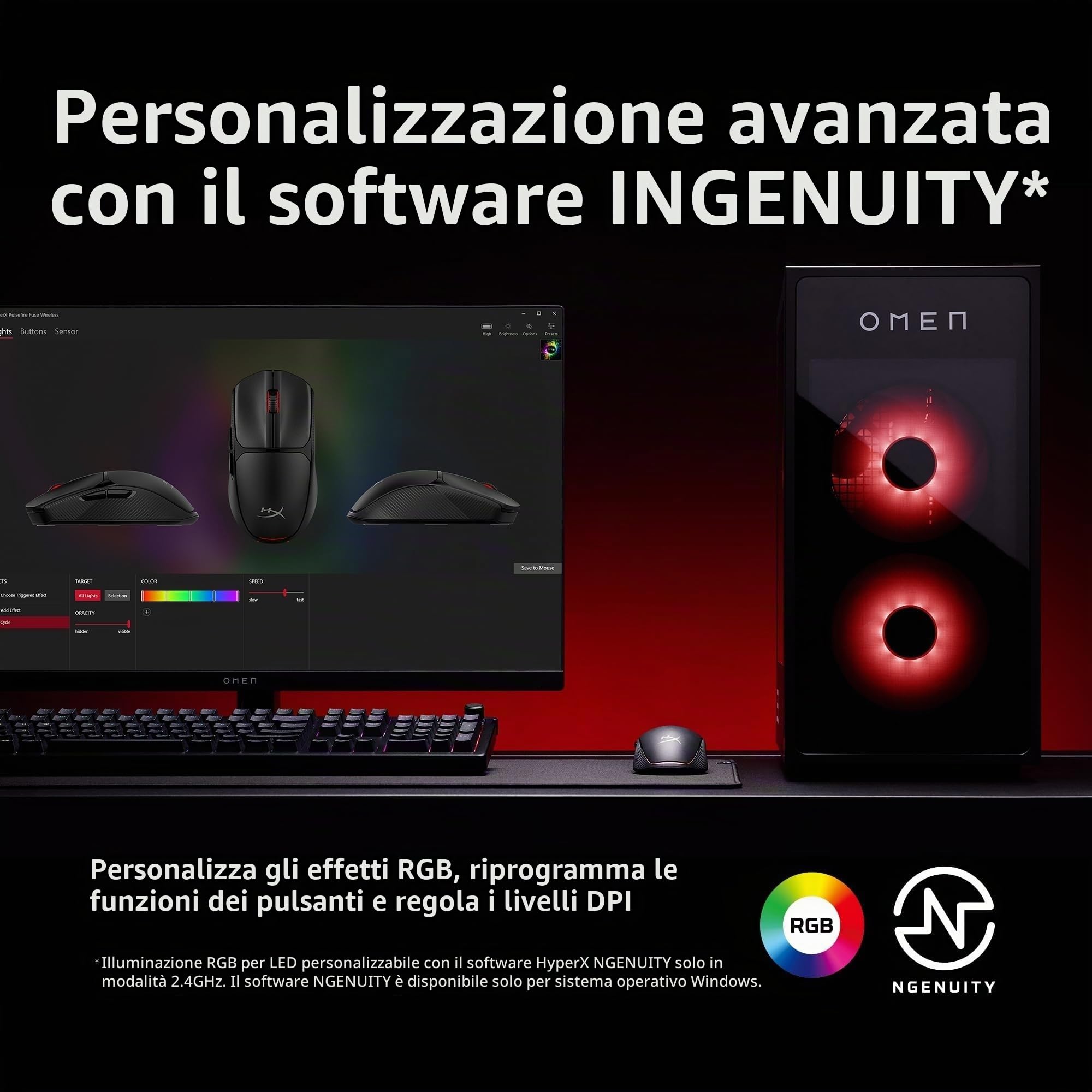 hyperx-hp-pulsefire-fuse-mouse-gaming-wireless-dual-wireless-fino-a-85-ore-con-a image 7