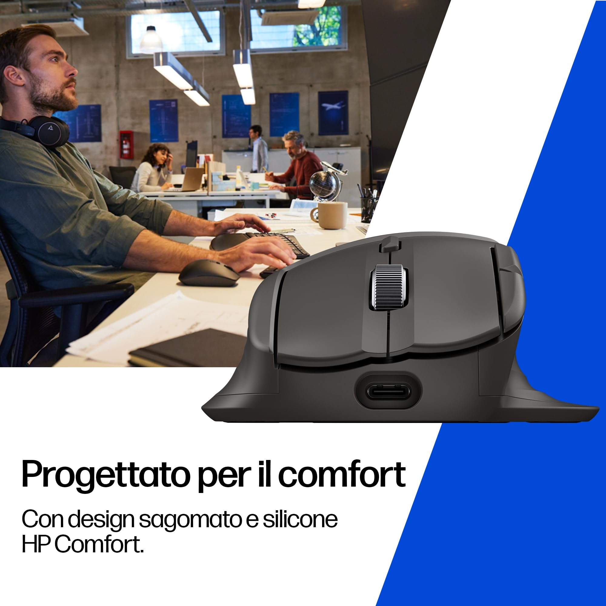 hp-780m-mouse-wireless-ergonomico-con-supercondensatore-ricaricabile-scorrimento image 7