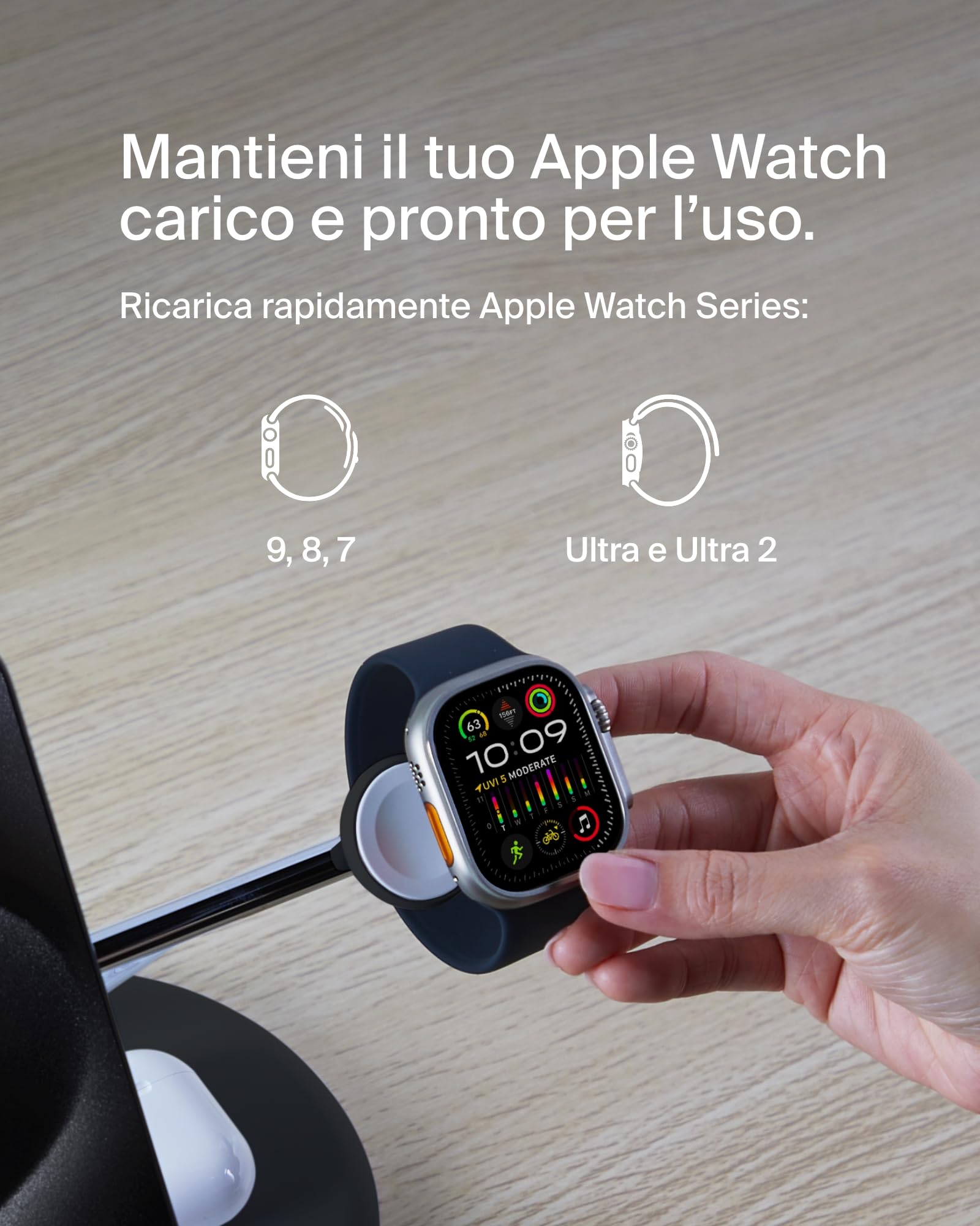 belkin-supporto-di-ricarica-wireless-magnetico-3-in-1-qi2-15w-compatibile-magsaf image 3