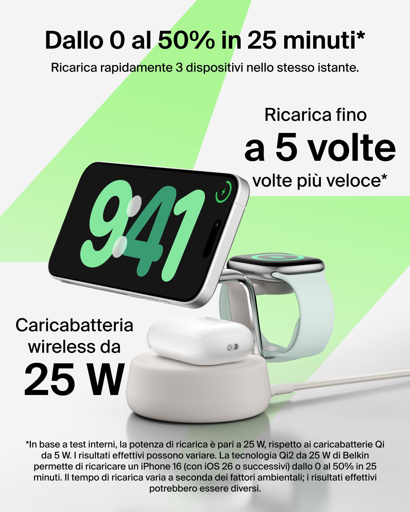 belkin-ultracharge-pro-caricatore-wireless-3-in-1-qi2-25w-compatibile-magsafe-st image 2