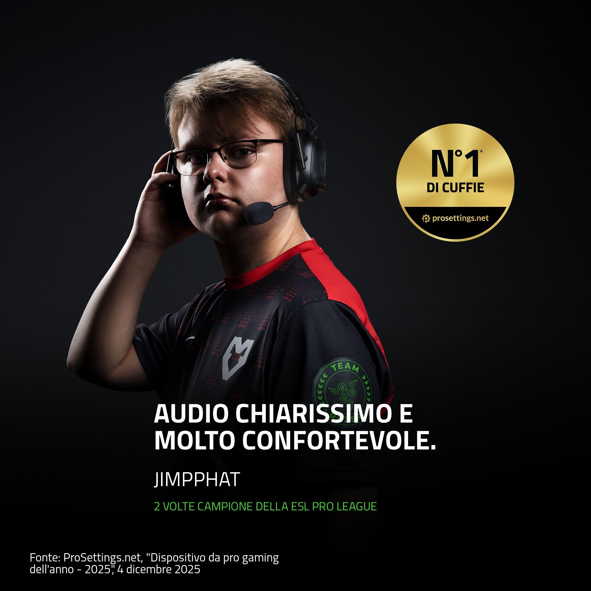 razer-blackshark-v2-pro-2023-cuffie-wireless-da-esports-per-pc-con-hyperclear-wi image 2