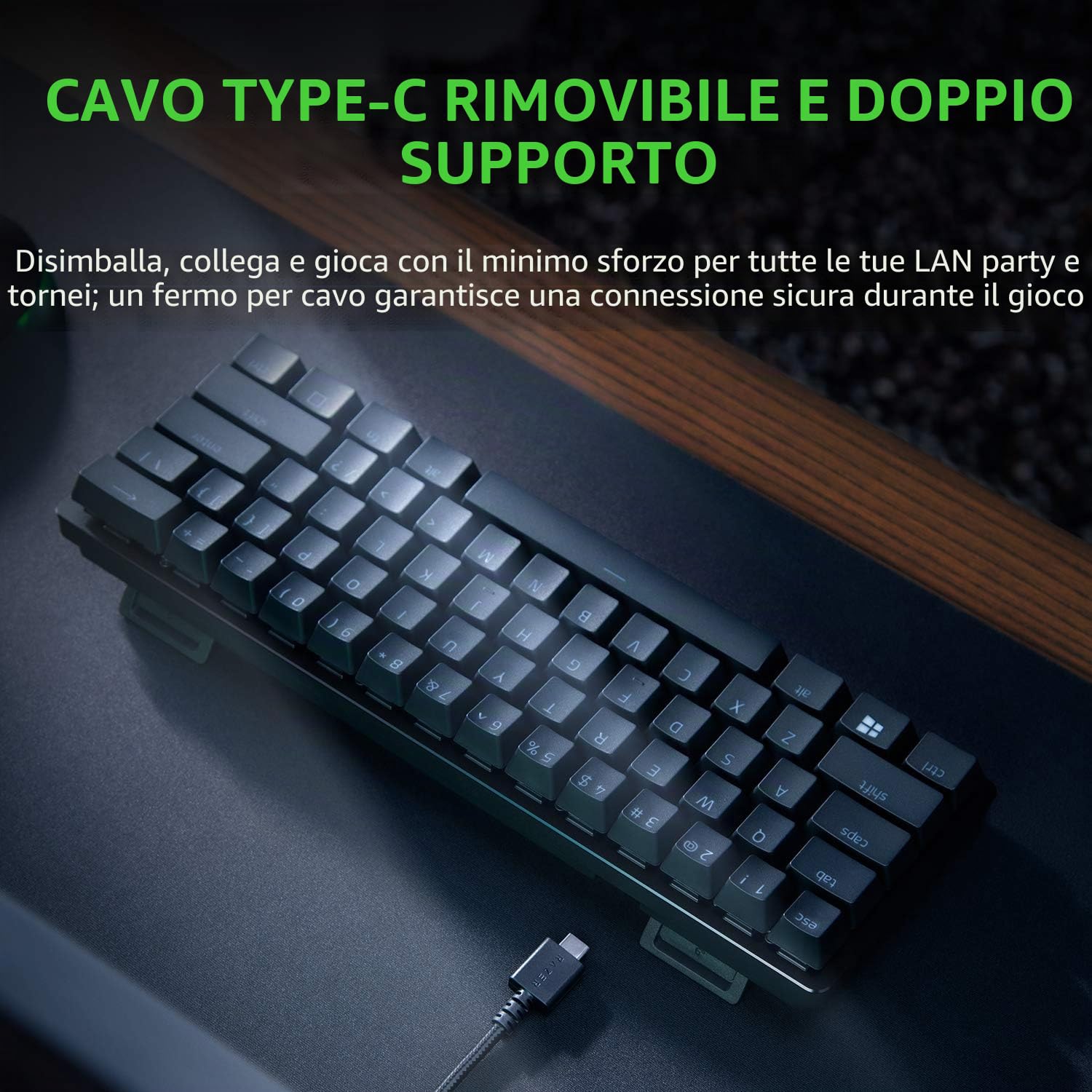 razer-huntsman-mini-60-tastiera-gaming-con-switch-ottici-viola-layout-spagnolo image 4