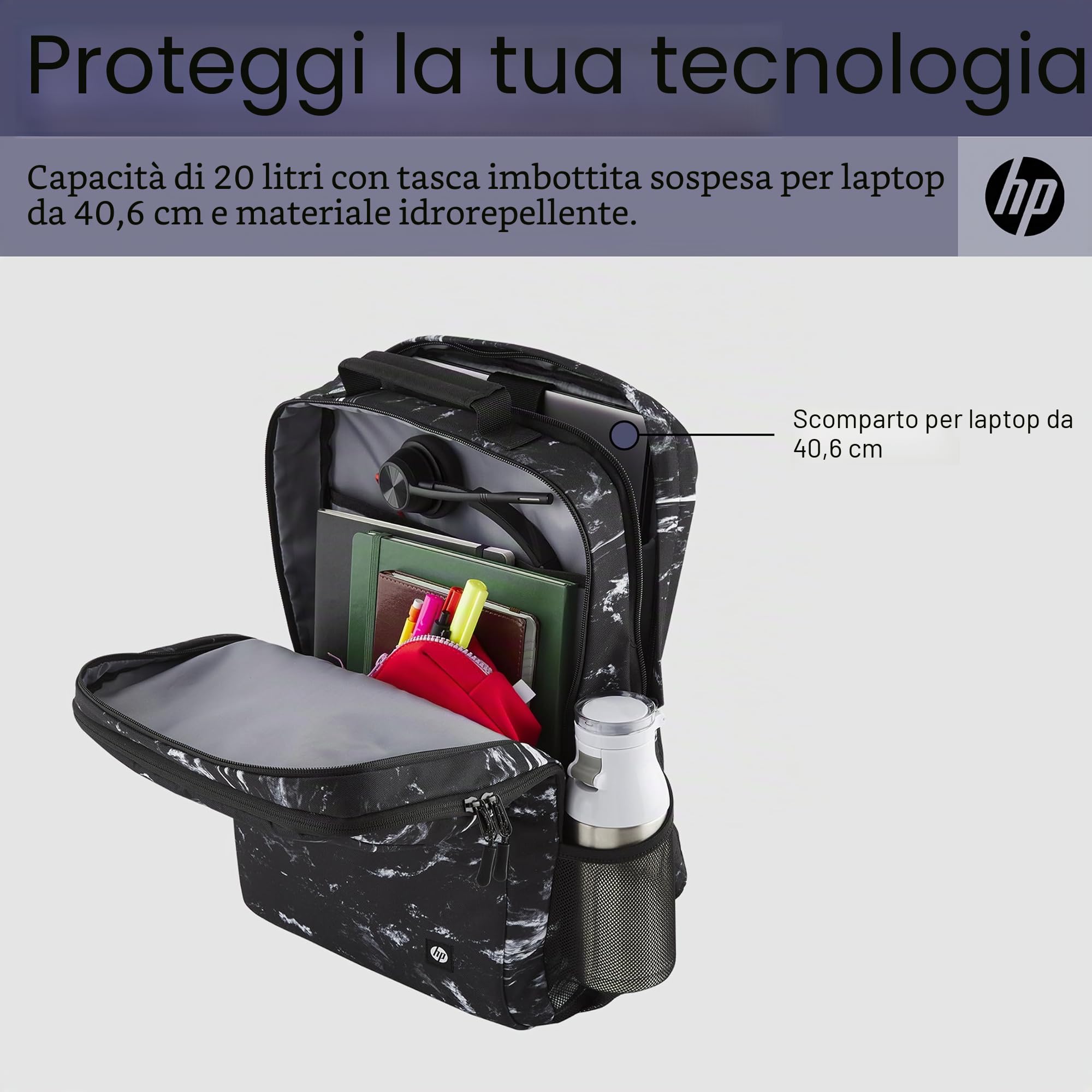 hp-zaino-per-notebook-multicolore-professionista-borsa-tracolla-in-pelle-e-polie image 4