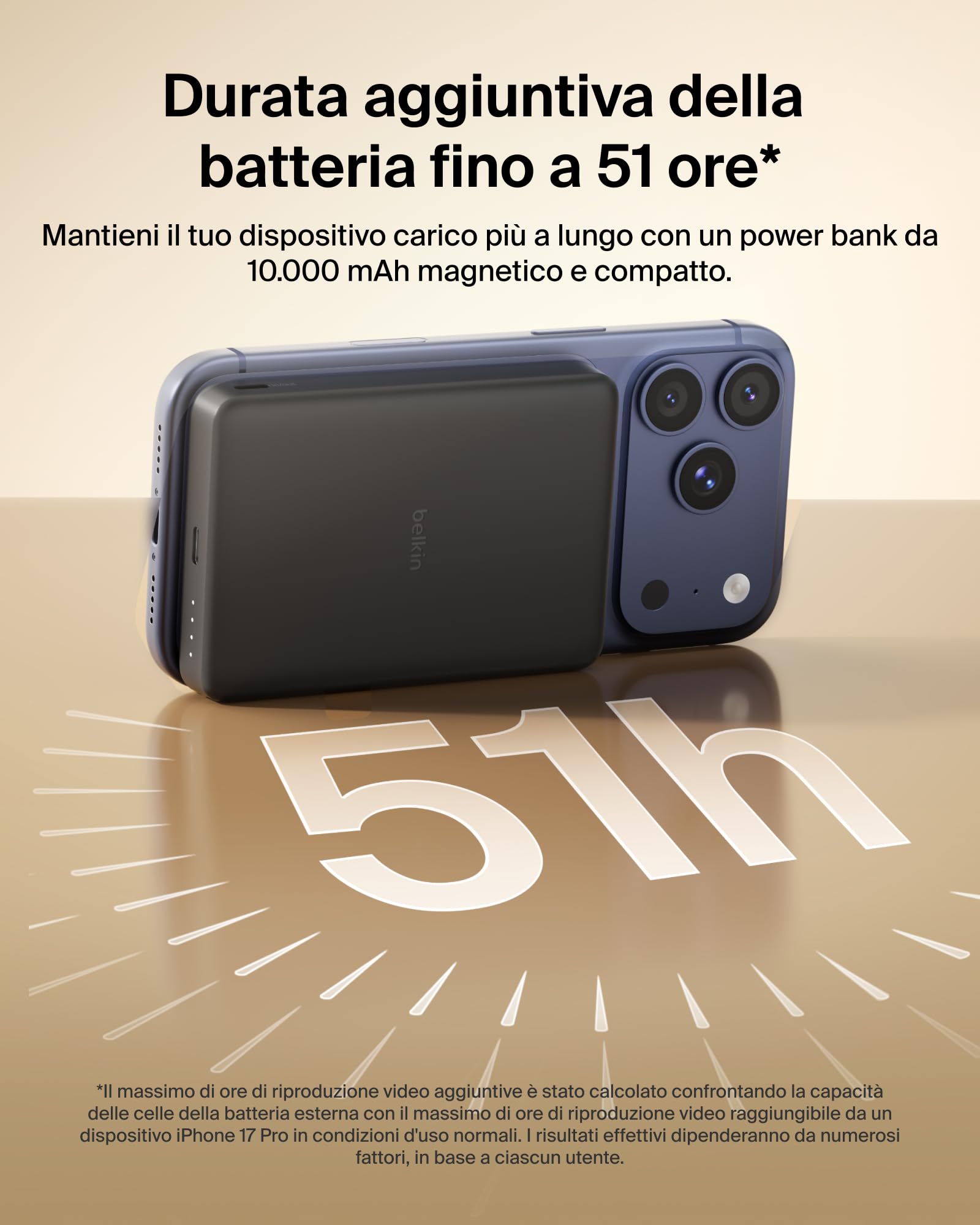 belkin-boostcharge-power-bank-magnetico-10-000-mah-qi2-7-5w-ultra-sottile-con-an image 2