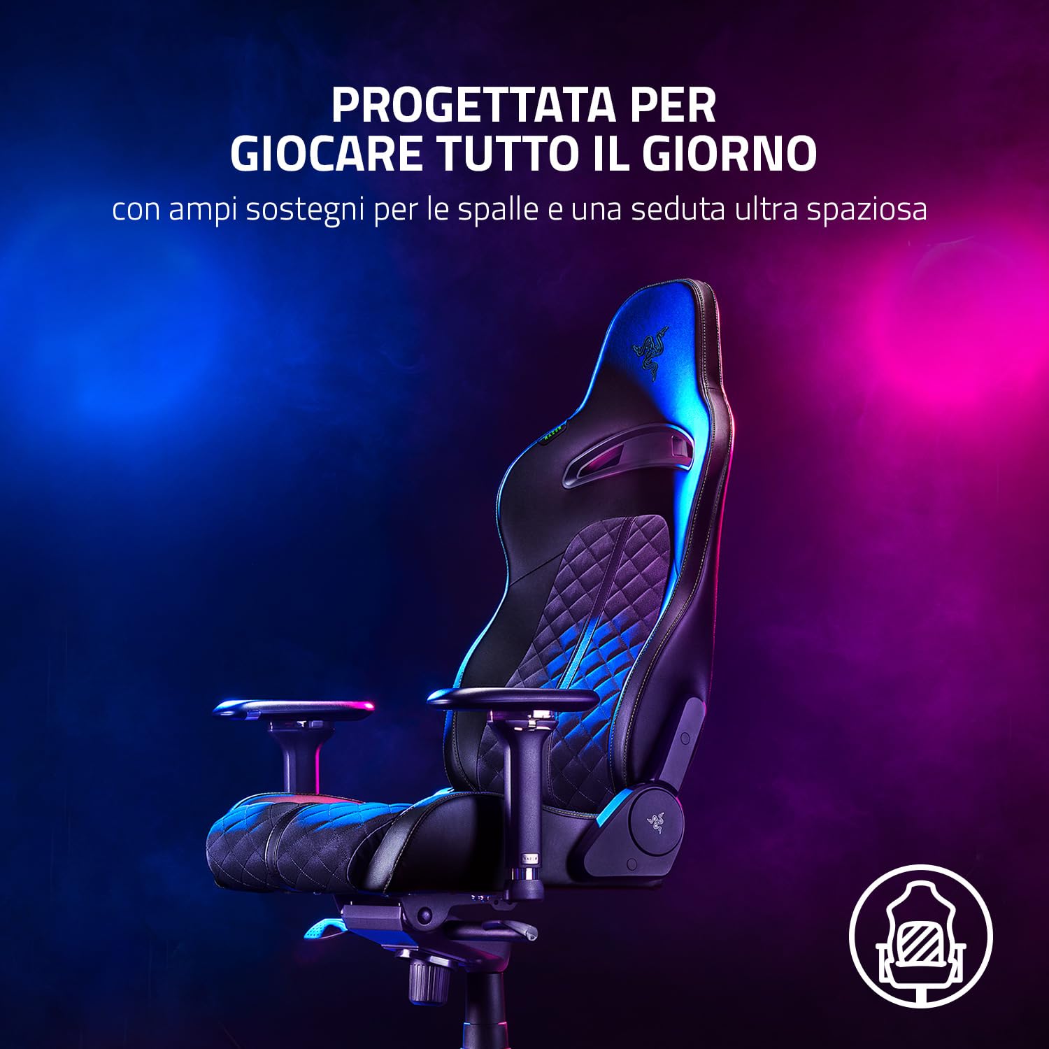 razer-enki-black-sedia-da-gaming-con-supporto-lombare-integrato-finta-pelle-mult image 4