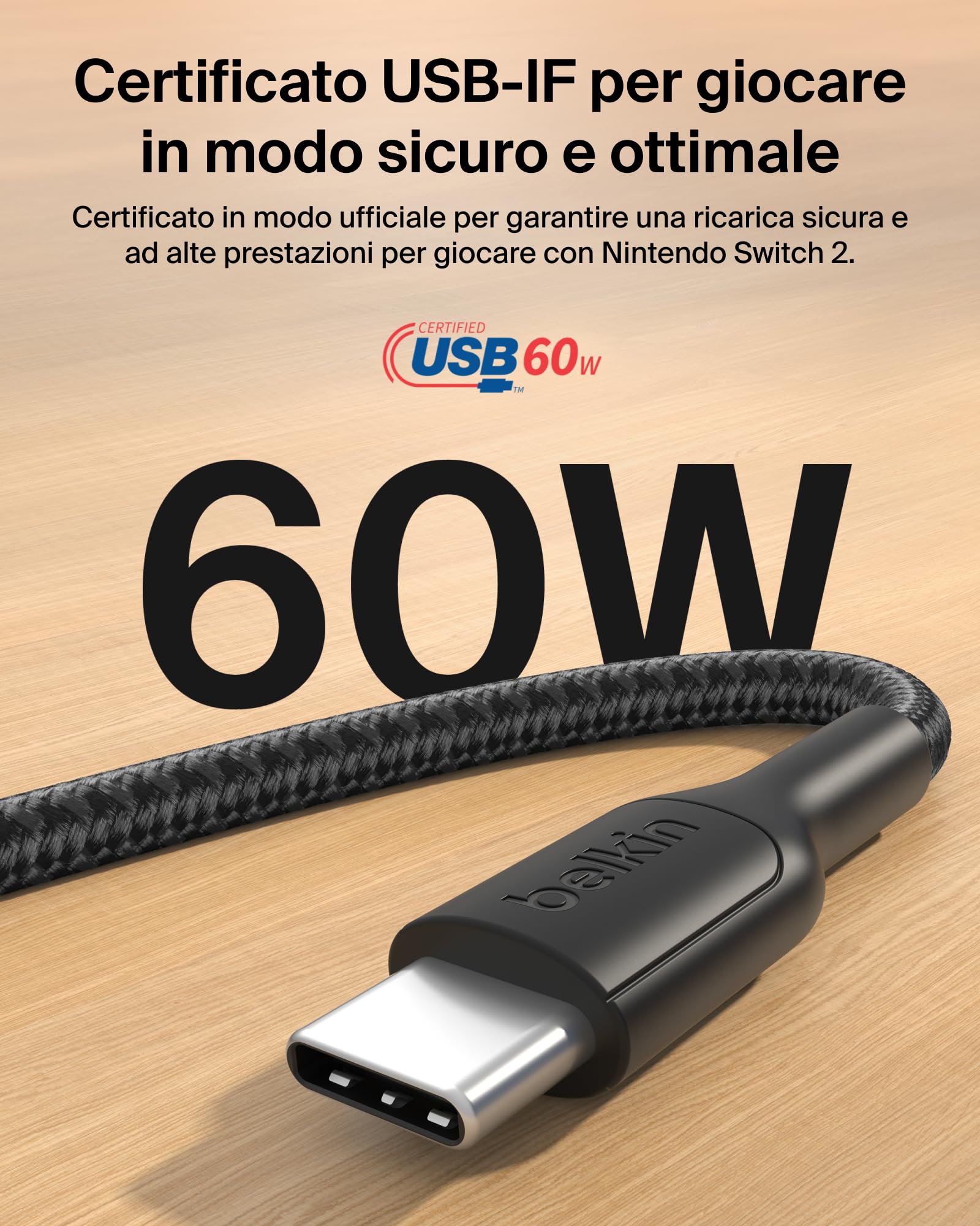 belkin-gaming-cavo-usb-c-a-usb-c-intrecciato-60-w-2-m-cavo-ricarica-rapida-certi image 5