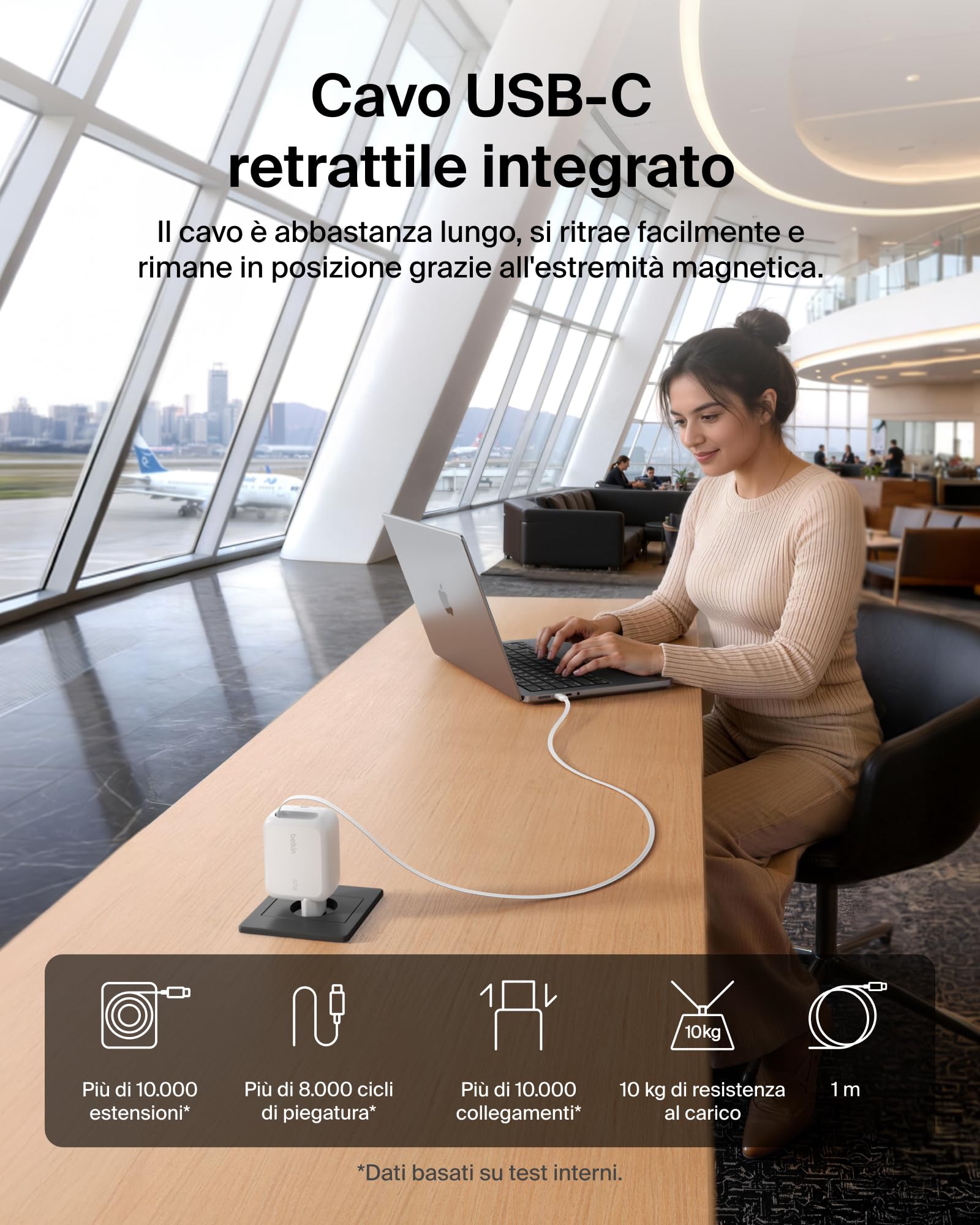 belkin-caricabatterie-usb-c-gan-67w-con-cavo-usb-c-retrattile-1m-e-porta-usb-c-r image 3