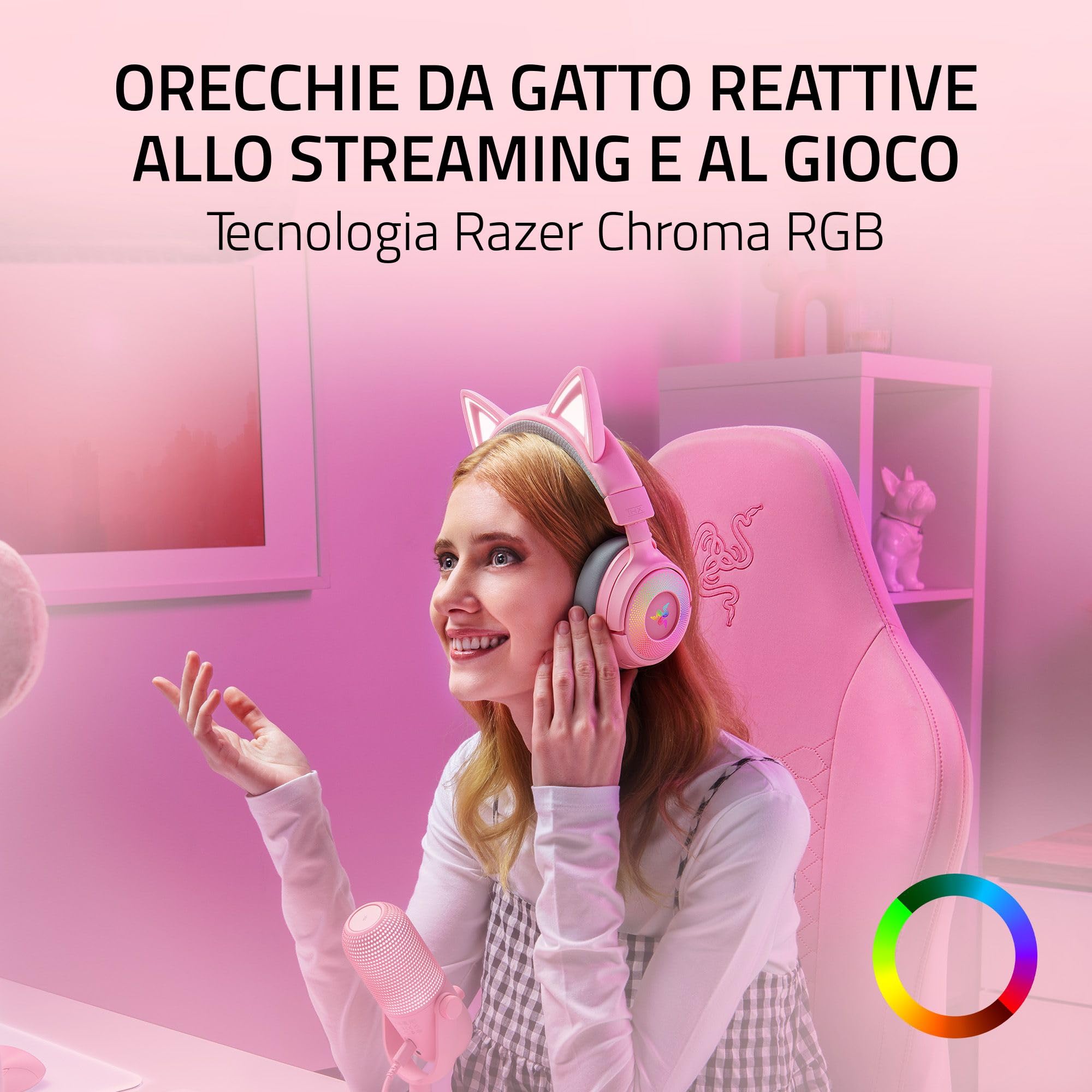 razer-kraken-kitty-v3-pro-cuffie-da-gioco-wireless-rgb-con-orecchie-di-gatto-chr image 2