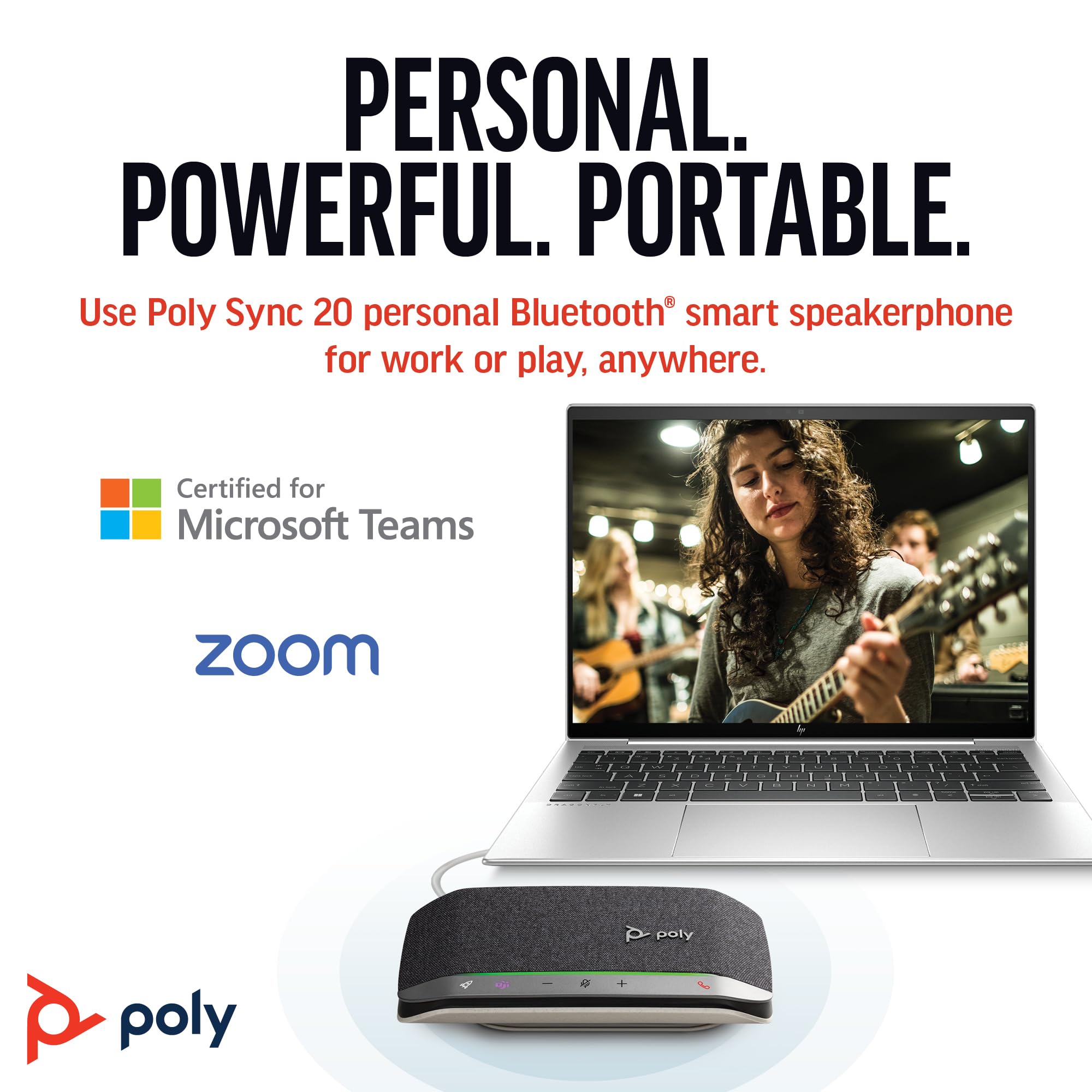 hp-poly-sync-20-vivavoce-per-conferenze-wireless-bluetooth-5-1-con-usb-a-usb-c-r image 2