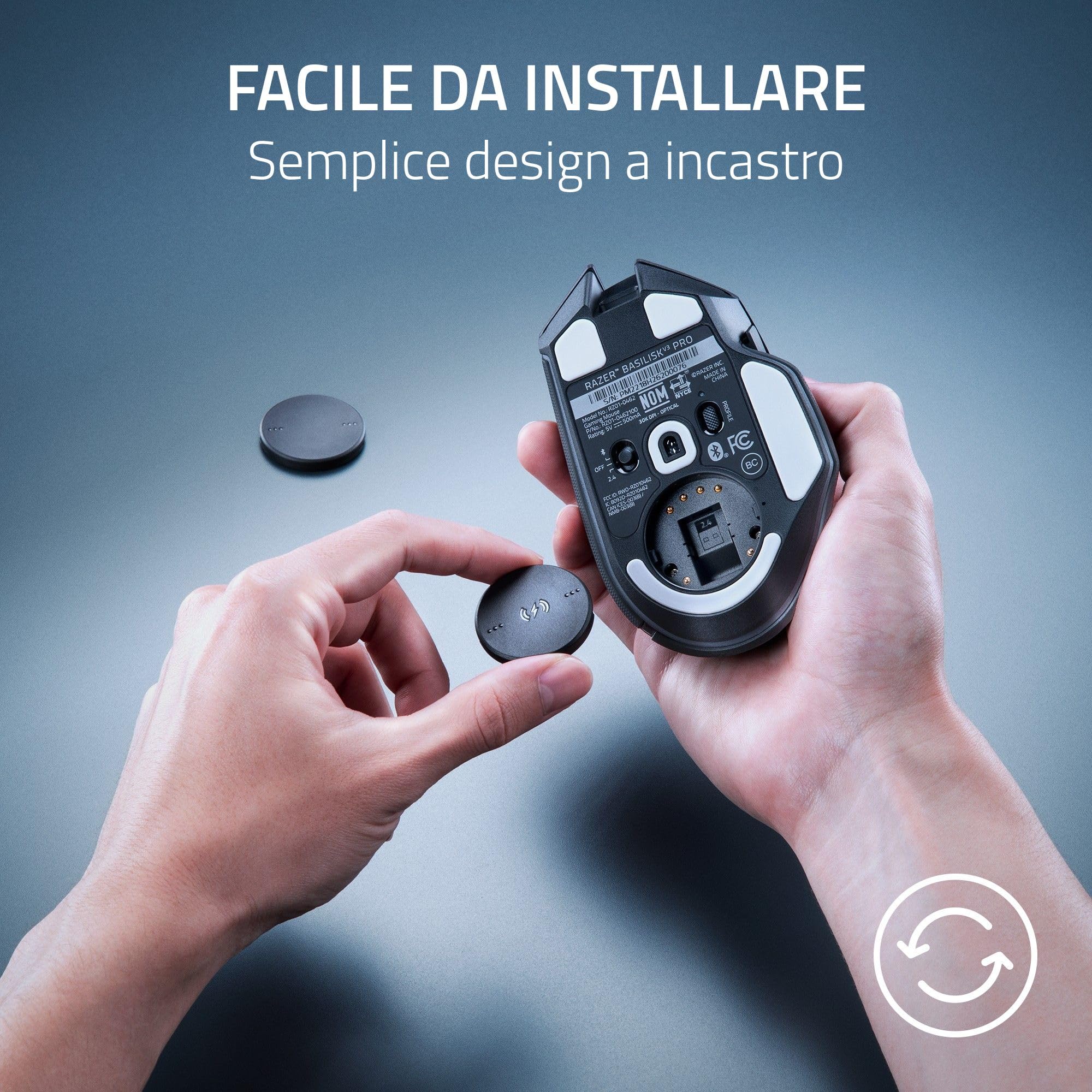razer-wireless-charging-puck-modulo-di-ricarica-wireless-magnetico-per-mouse-bas image 3