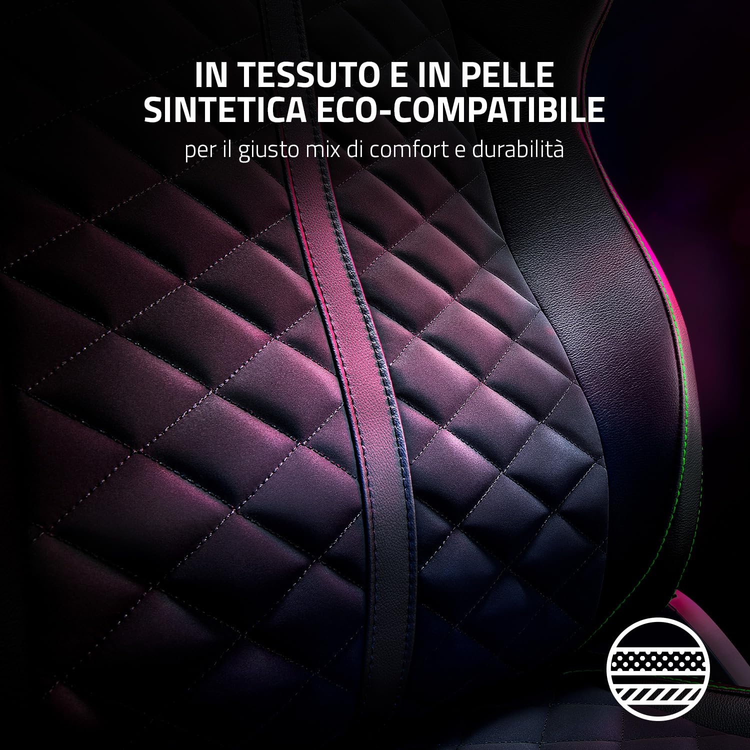 razer-enki-black-sedia-da-gaming-con-supporto-lombare-integrato-finta-pelle-mult image 8