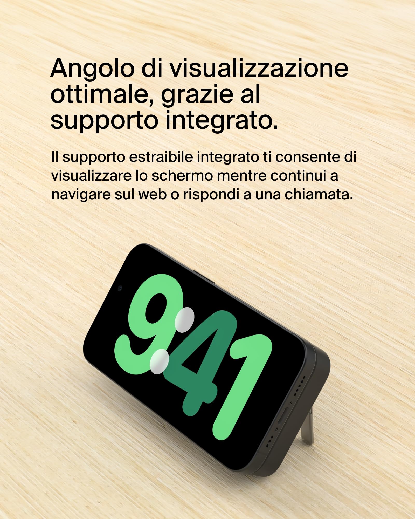 belkin-boostcharge-pro-power-bank-magnetica-5000-mah-qi2-15w-con-supporto-integr image 6