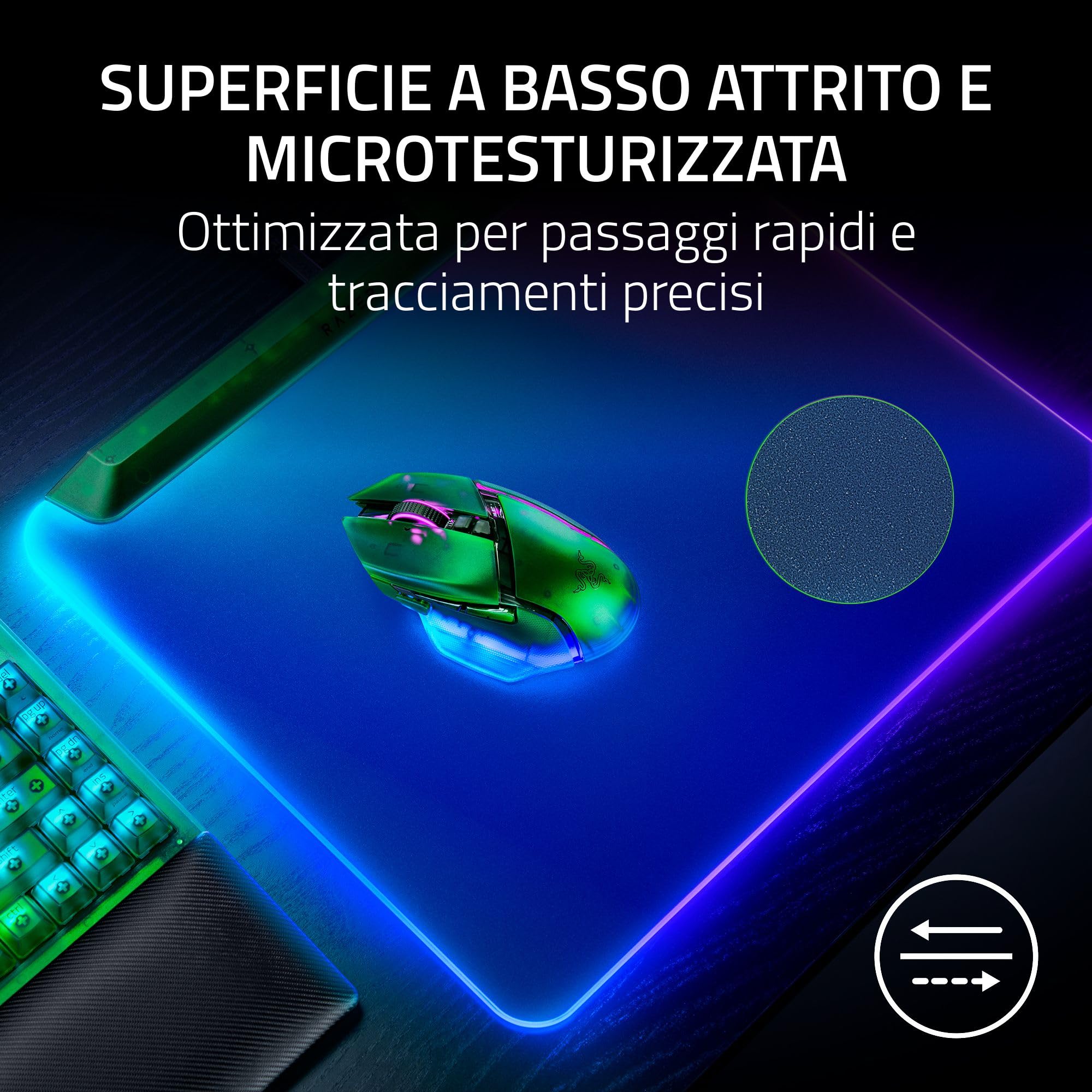 razer-firefly-v2-pro-phantom-green-edition-tappetino-per-mouse-da-gaming-retroil image 8