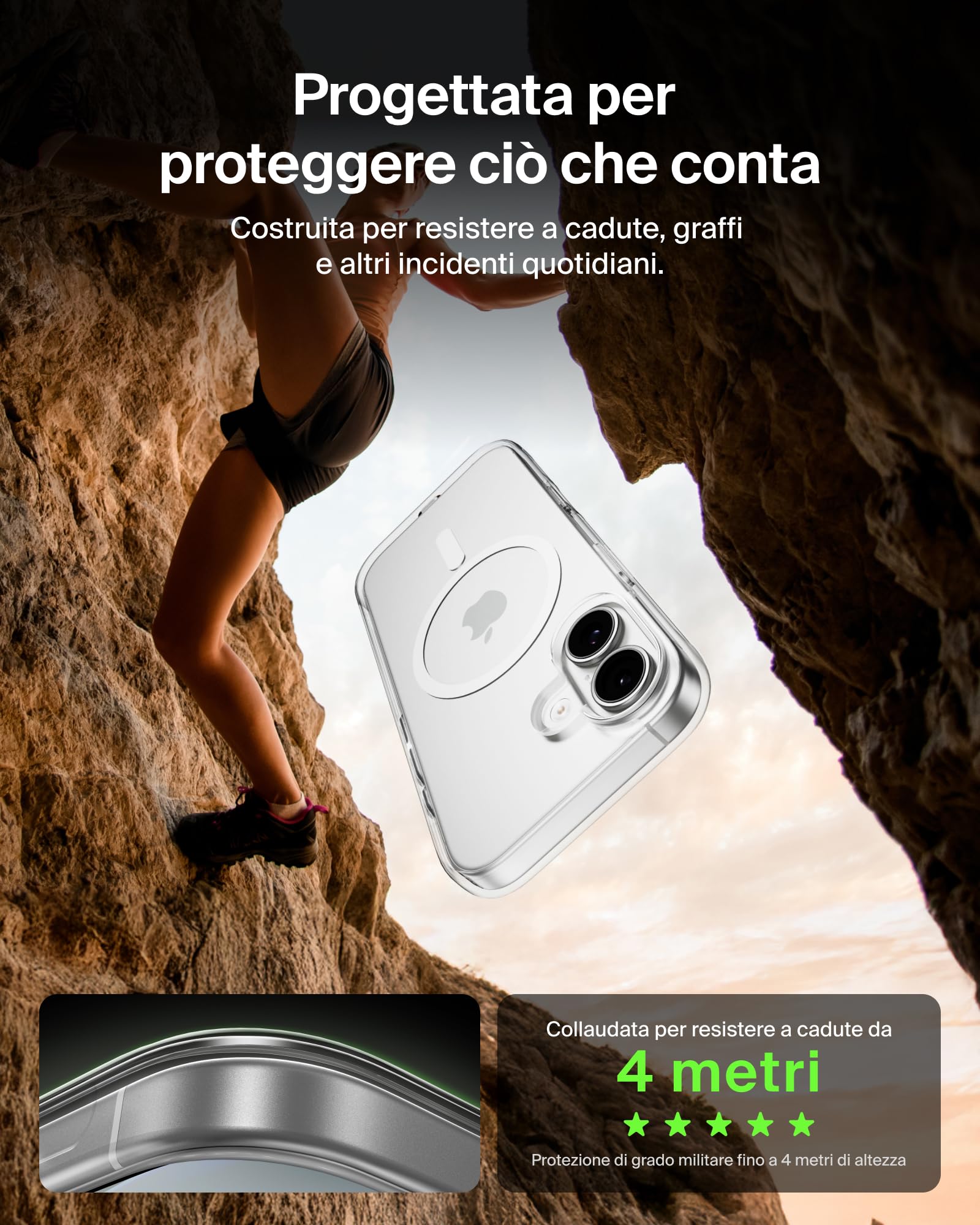 belkin-sheerforce-clear-cover-per-iphone-17-custodia-sottile-trasparente-compati image 2
