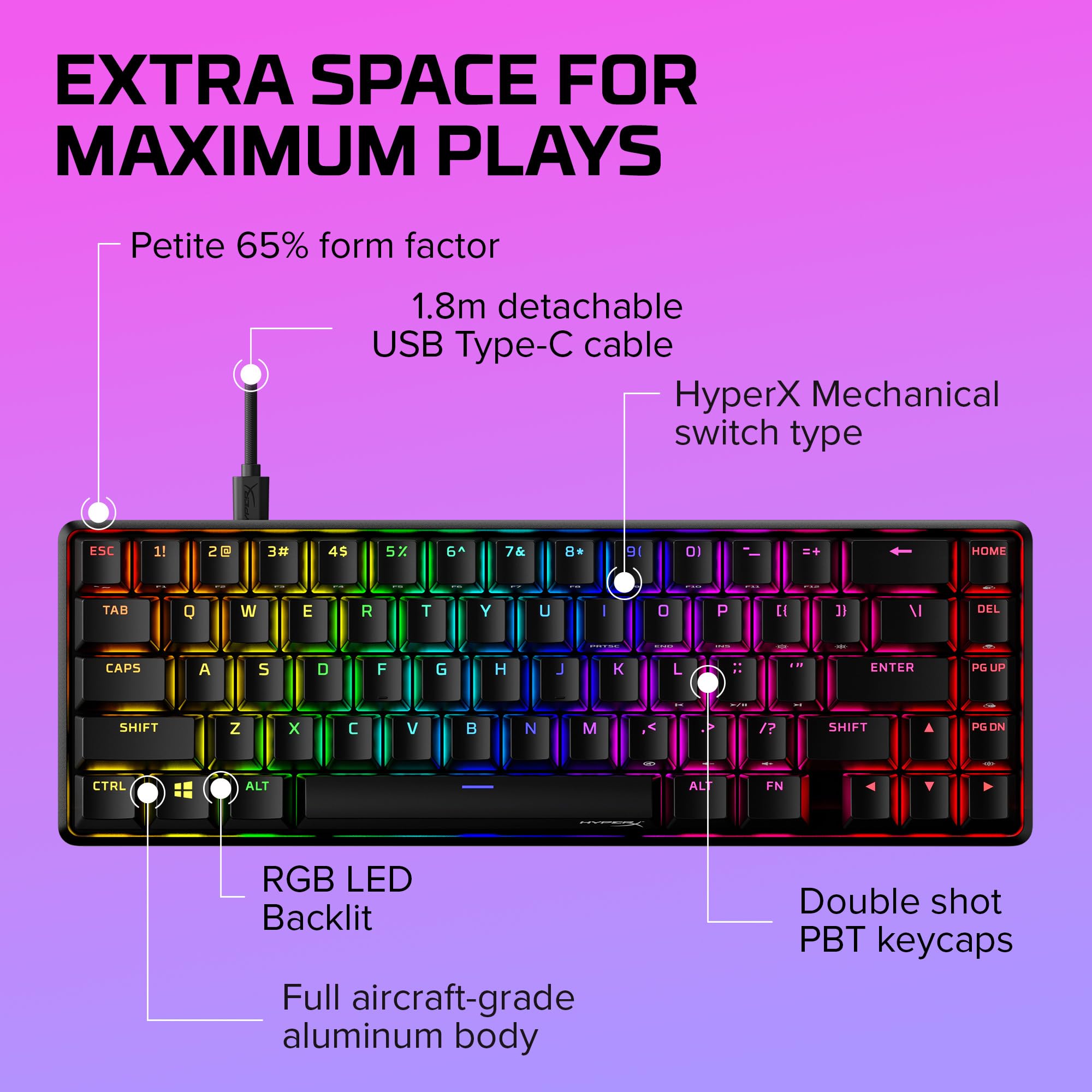 hyperx-alloy-origins-65-tastiera-meccanica-gaming-cablata-rgb-telaio-in-allumini image 8
