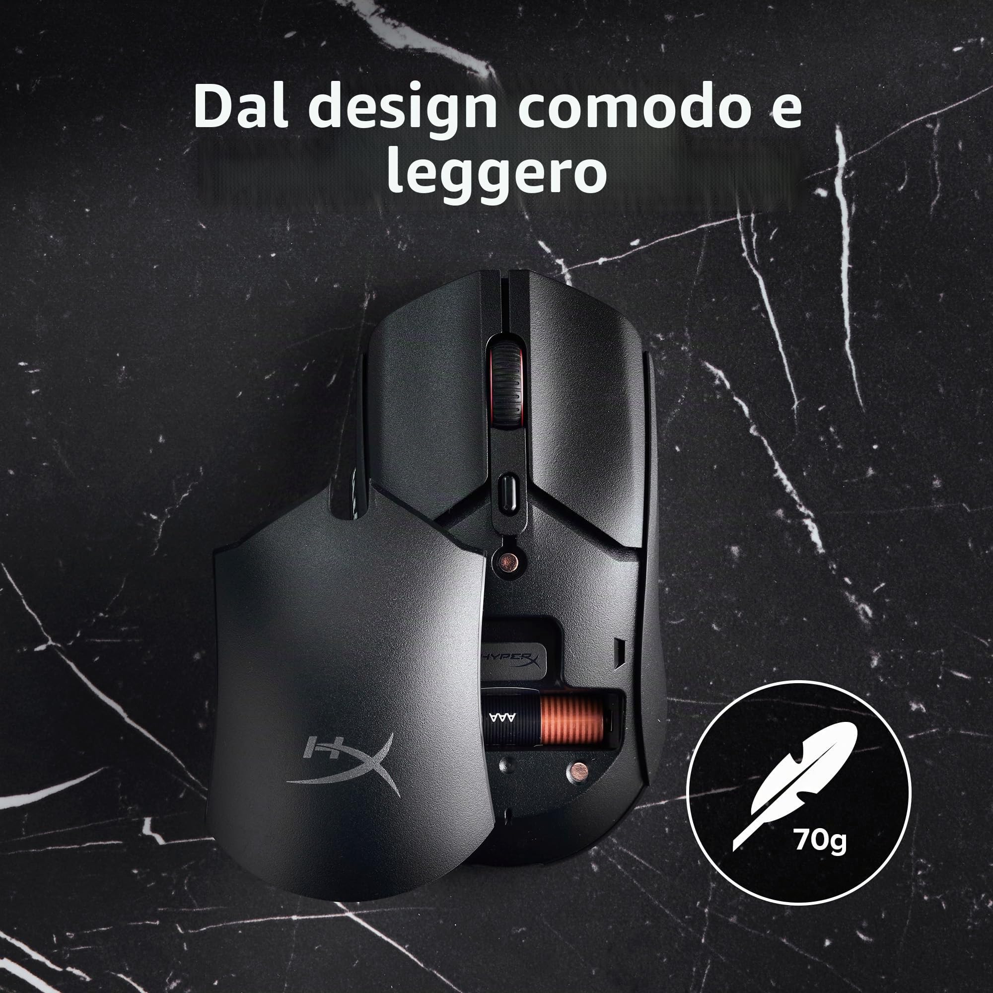hyperx-pulsefire-haste-2-core-mouse-gaming-wireless-2-4-ghz-sensore-12000-dpi-rg image 6