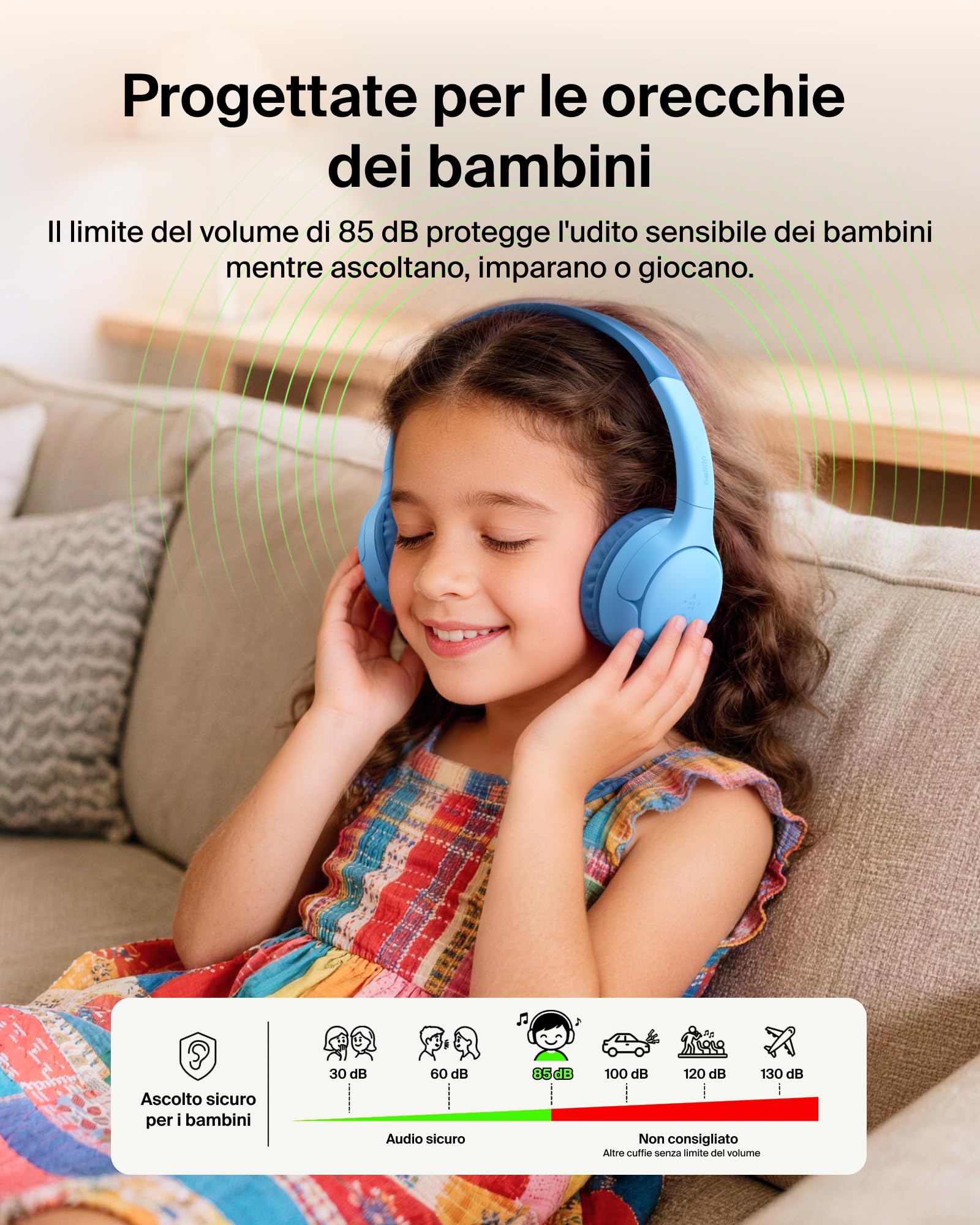 belkin-soundform-mini-2-cuffie-bluetooth-on-ear-per-bambini-con-limite-volume-85 image 3