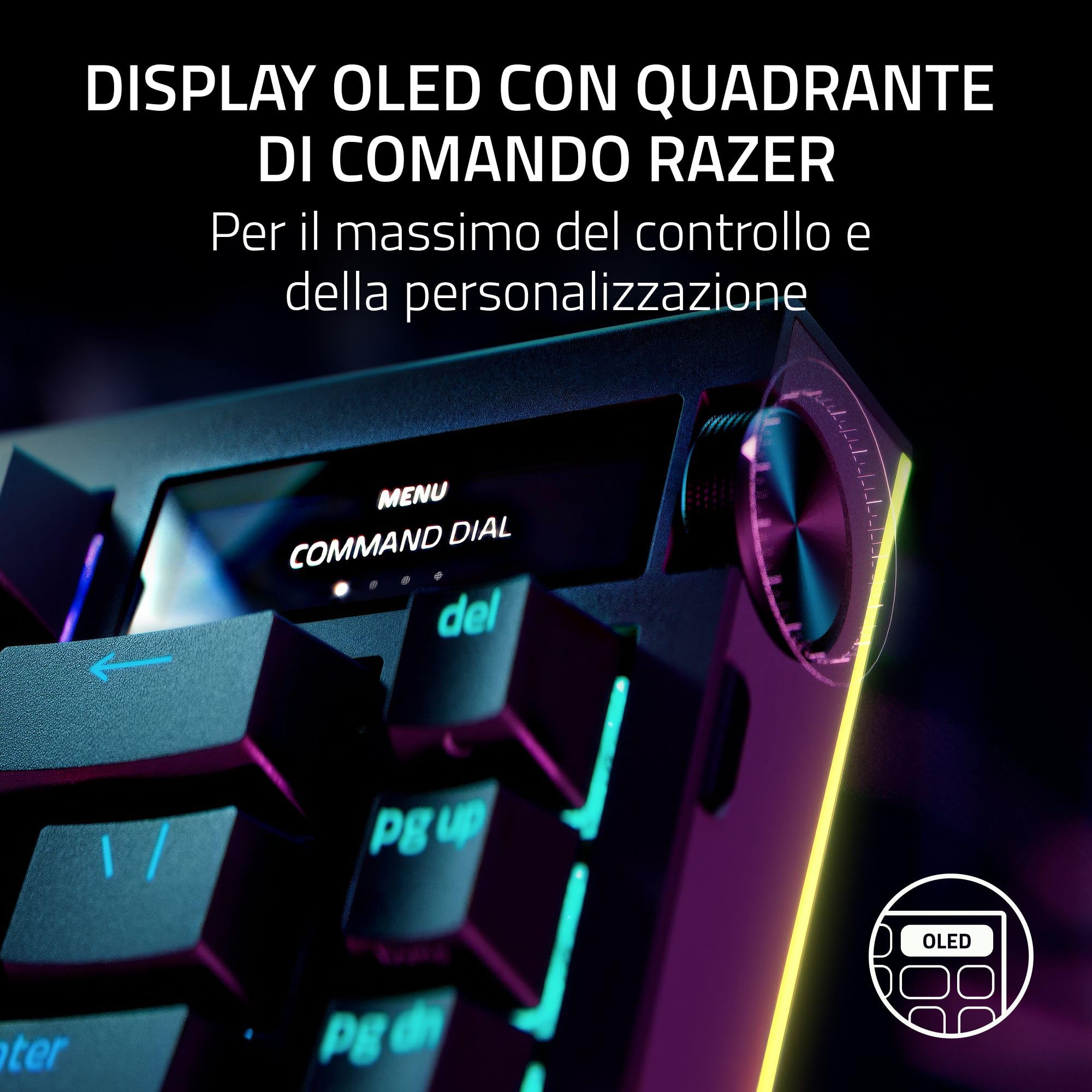 razer-blackwidow-v4-pro-75-tastiera-gaming-wireless-hot-swappable-con-display-ol image 6