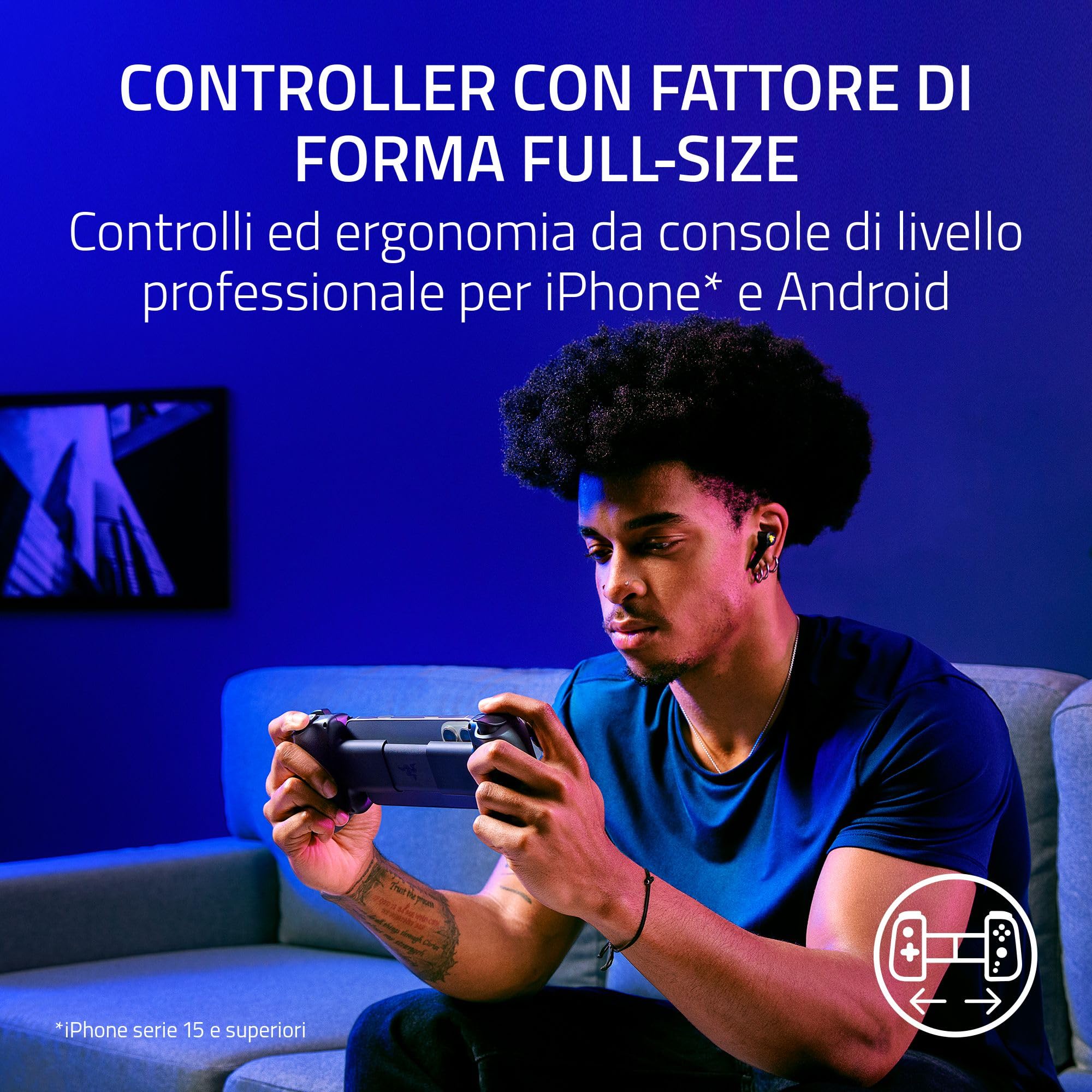 razer-kishi-v3-phantom-white-controller-mobile-full-size-usb-c-per-iphone-e-andr image 3