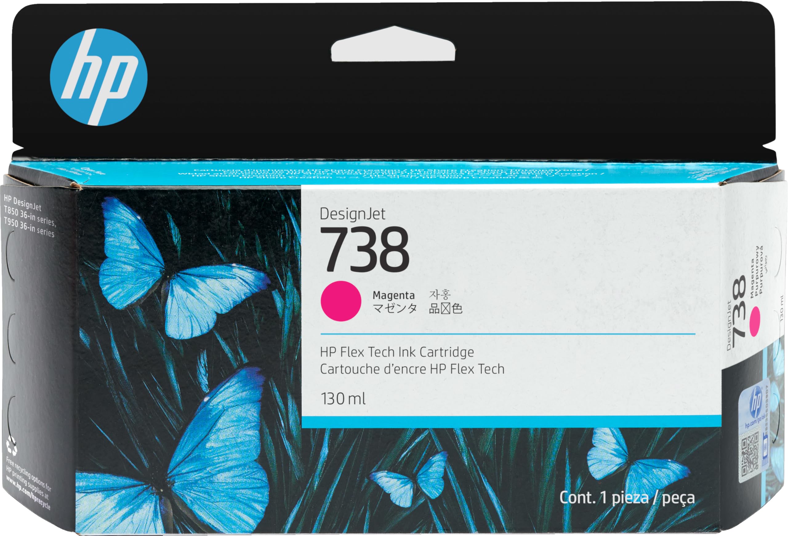 hp-738-cartuccia-inchiostro-originale-magenta-130-ml-per-designjet-pagewide-xl-r image 1