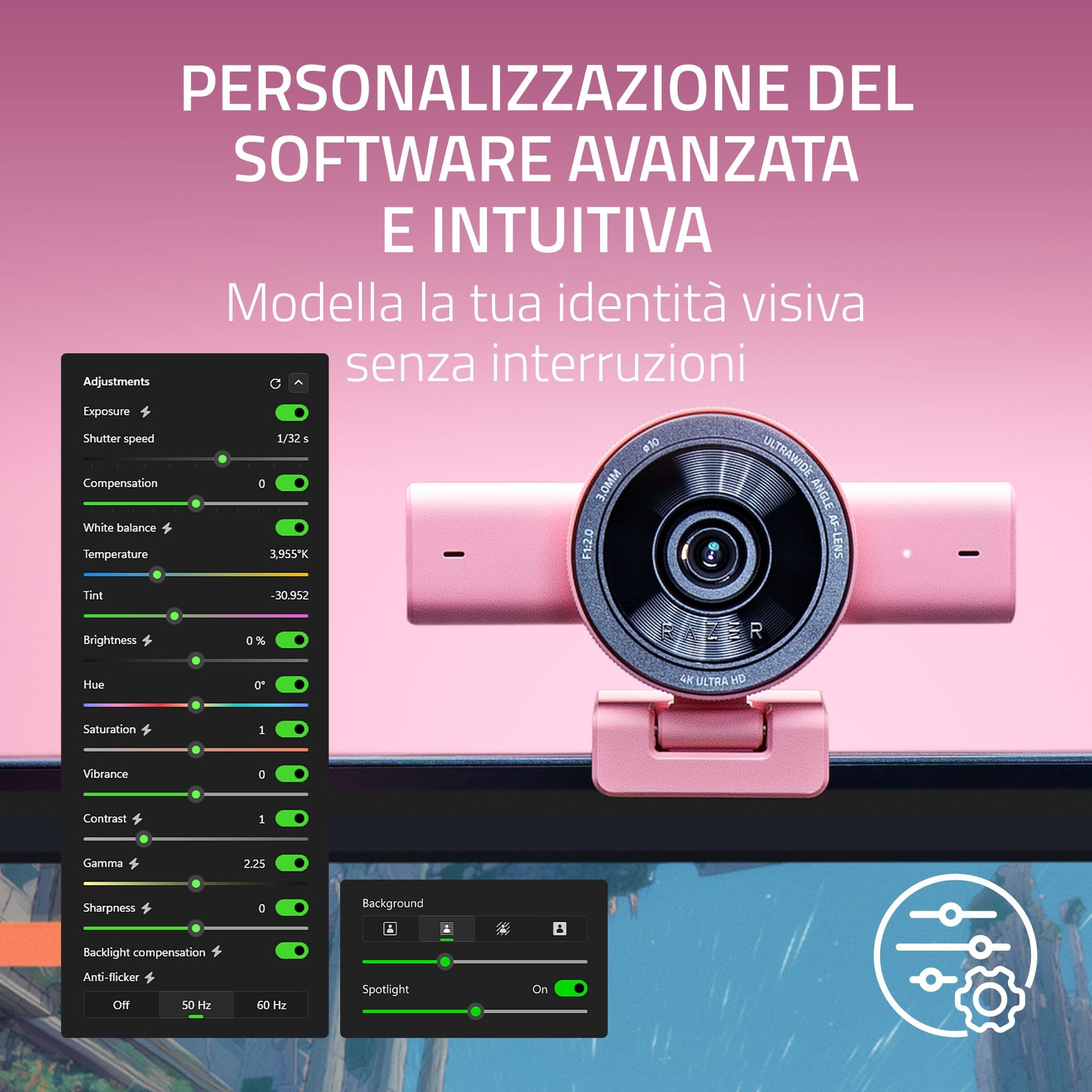 razer-kiyo-v2-webcam-4k-30-fps-per-streaming-con-inquadratura-automatica-ia-hdr- image 7
