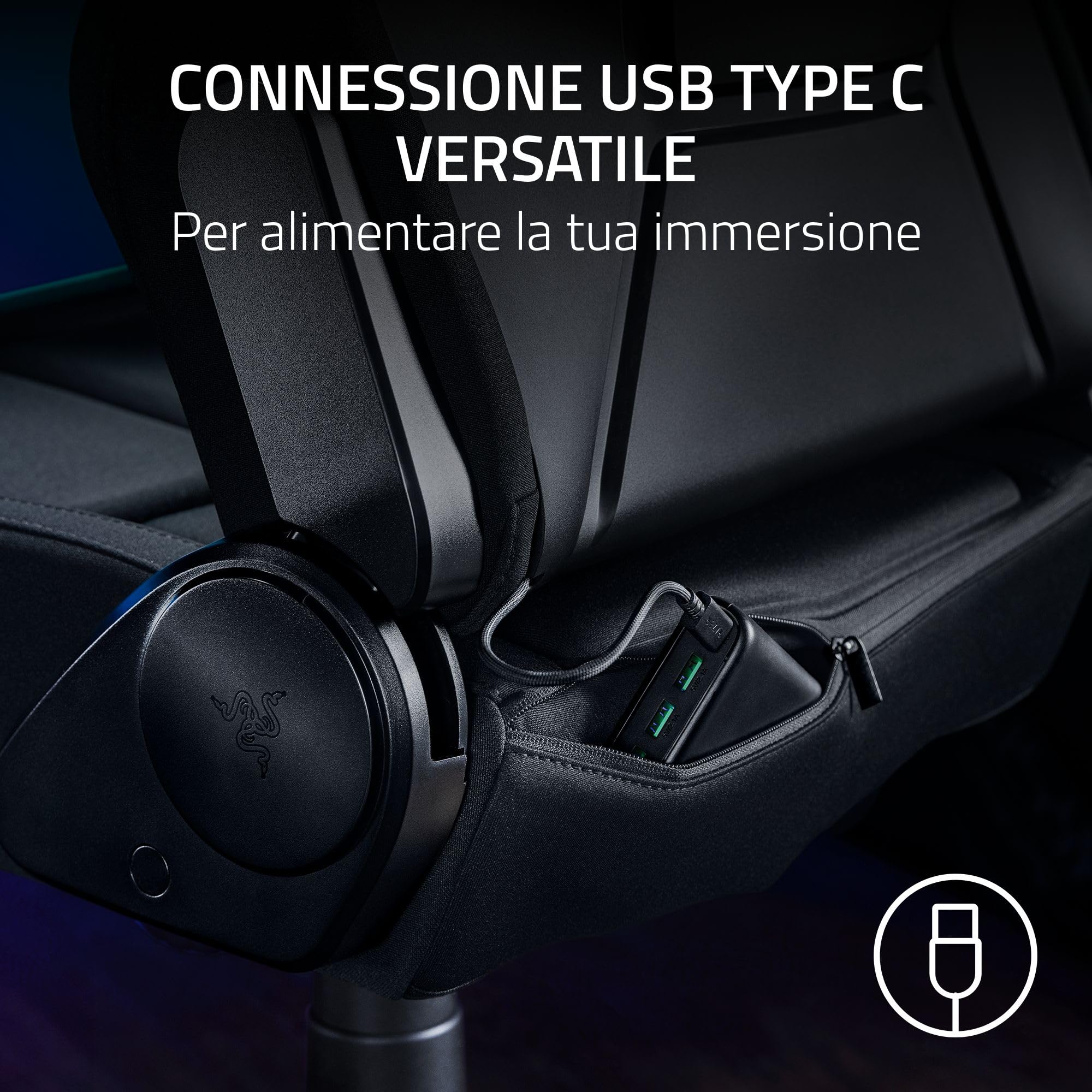 razer-soma-chroma-sedia-da-gaming-wireless-con-chroma-rgb-supporto-lombare-ergon image 5