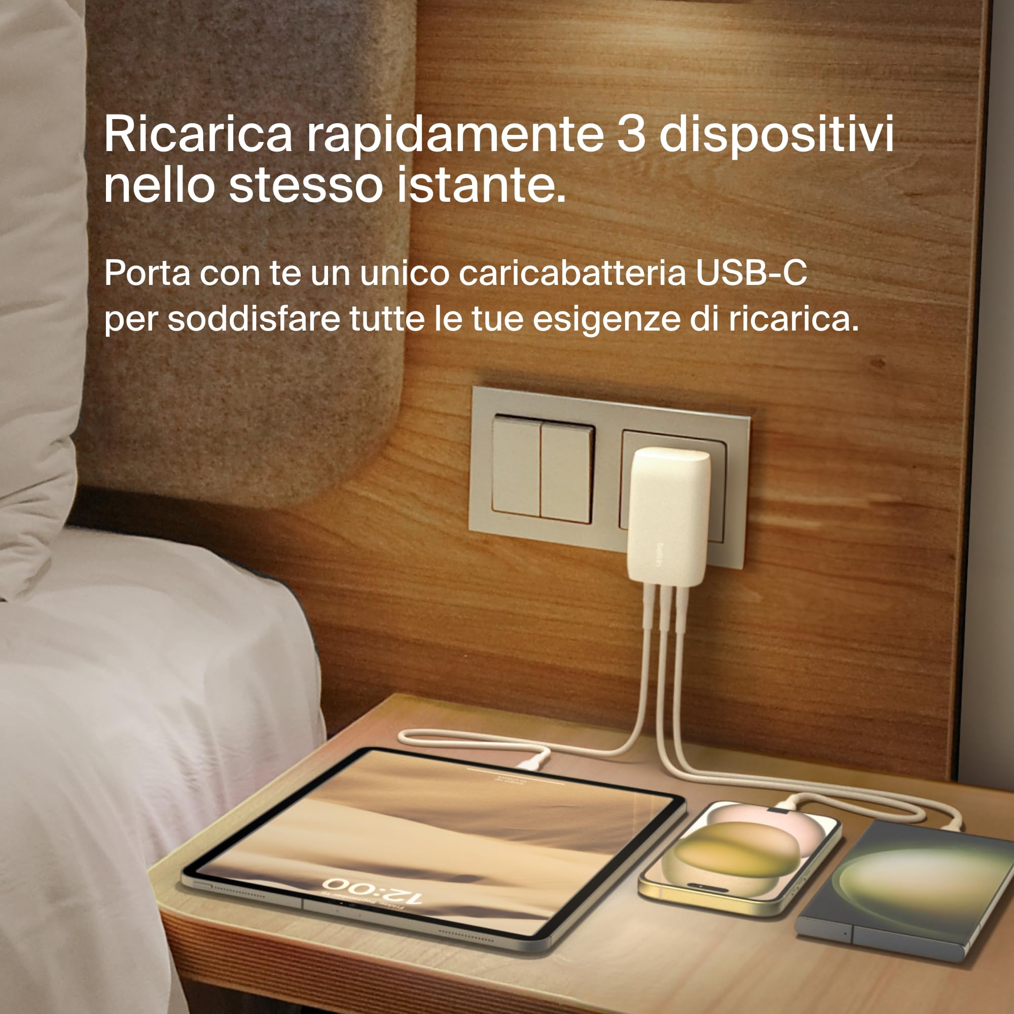 belkin-boostcharge-caricatore-da-parete-3-porte-usb-c-67-w-con-pps-e-power-deliv image 2