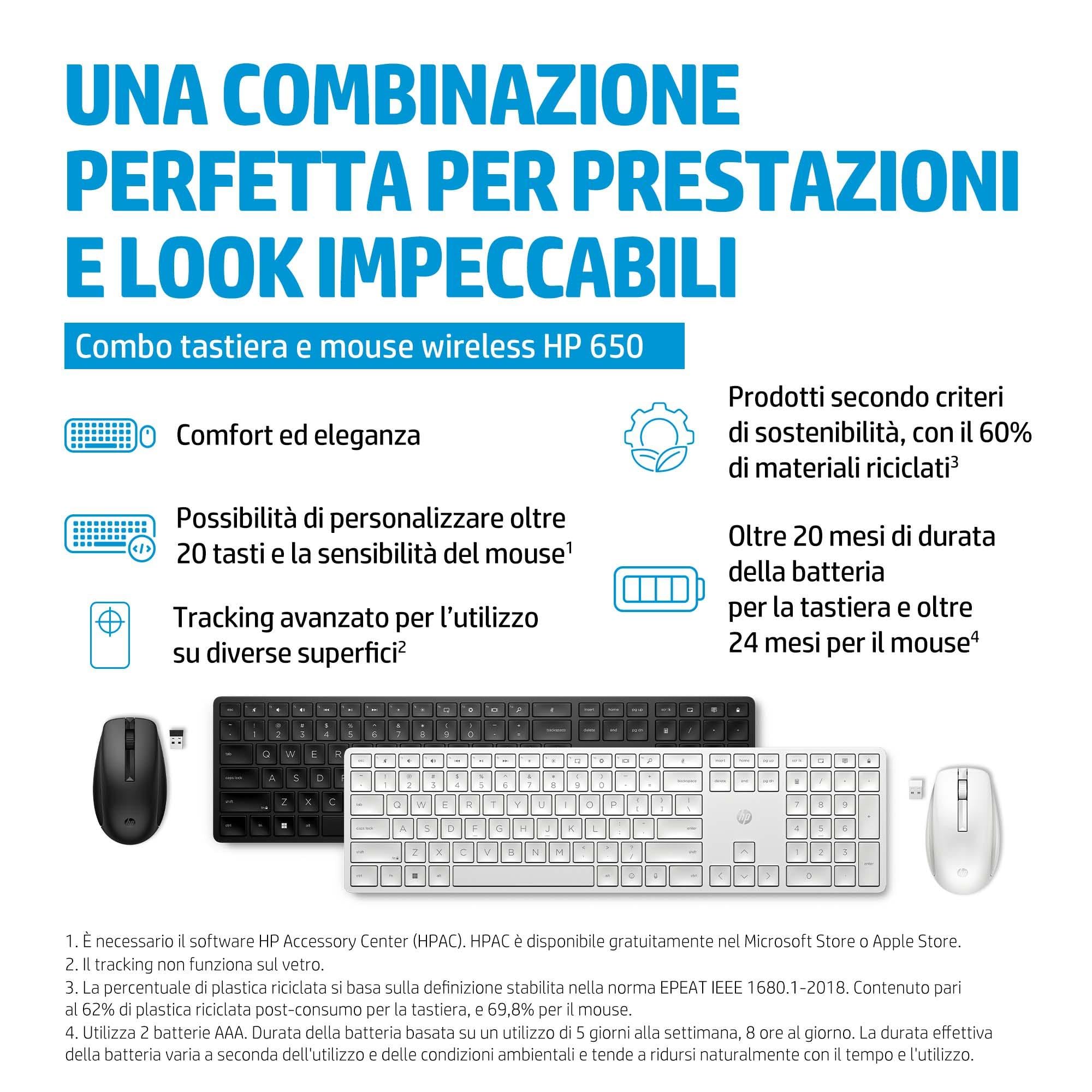 hp-650-combo-tastiera-e-mouse-wireless-con-dongle-usb-a-2-4-ghz-20-tasti-program image 8