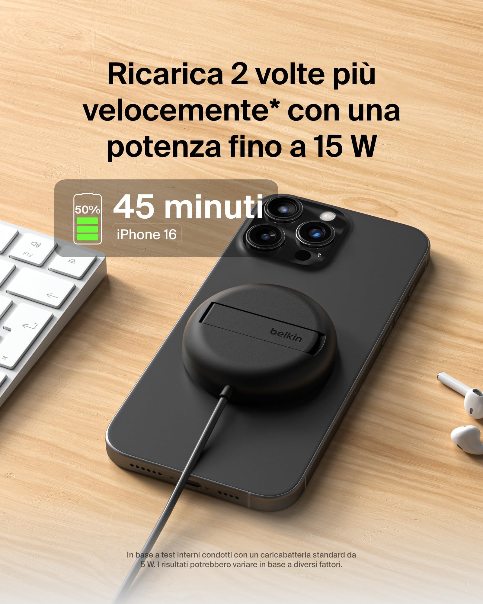 belkin-boostcharge-pro-tappetino-di-ricarica-wireless-magnetico-qi2-15-w-con-sup image 3