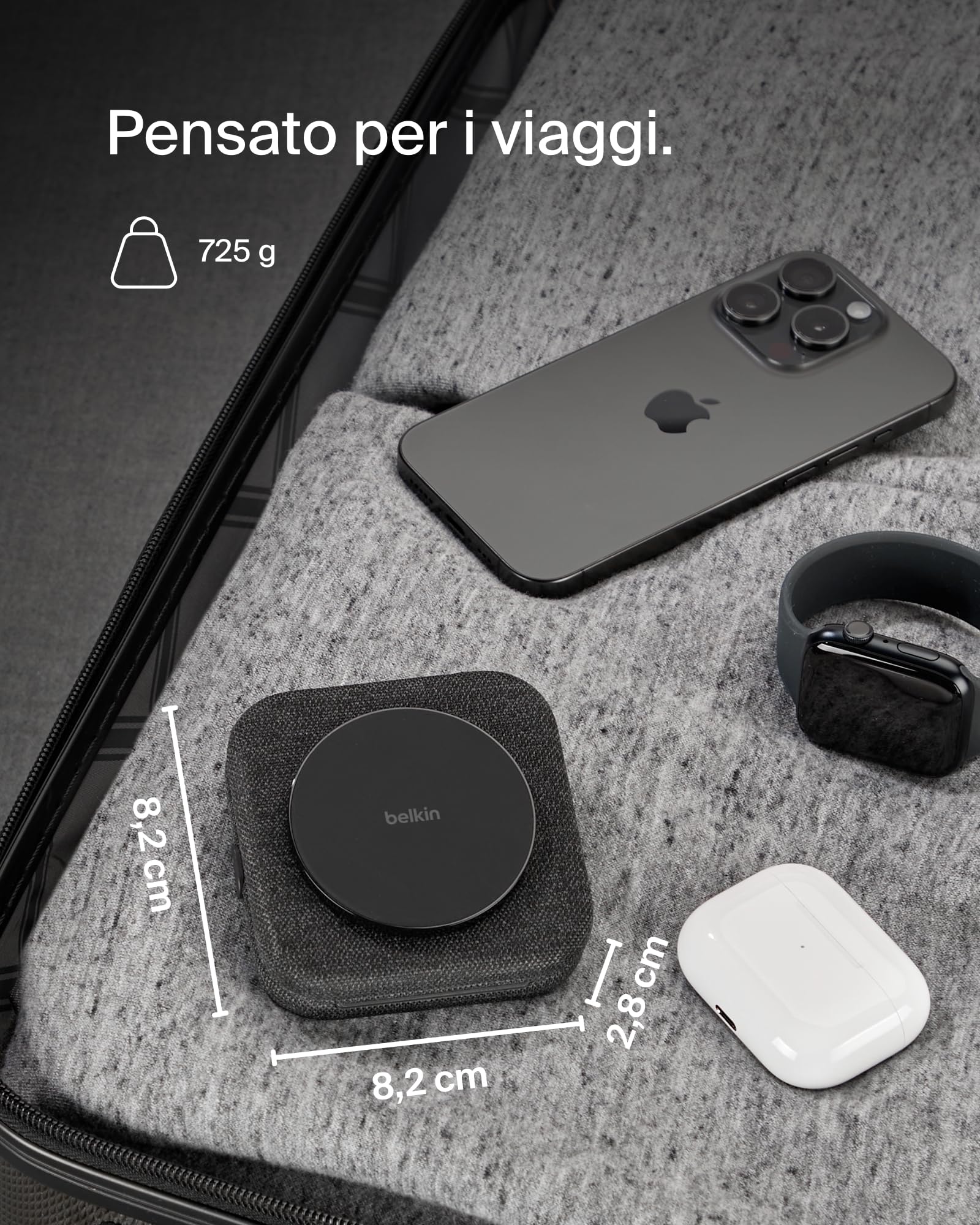 belkin-boostcharge-pro-2-in-1-tappetino-di-ricarica-magnetica-pieghevole-15w-qi2 image 3