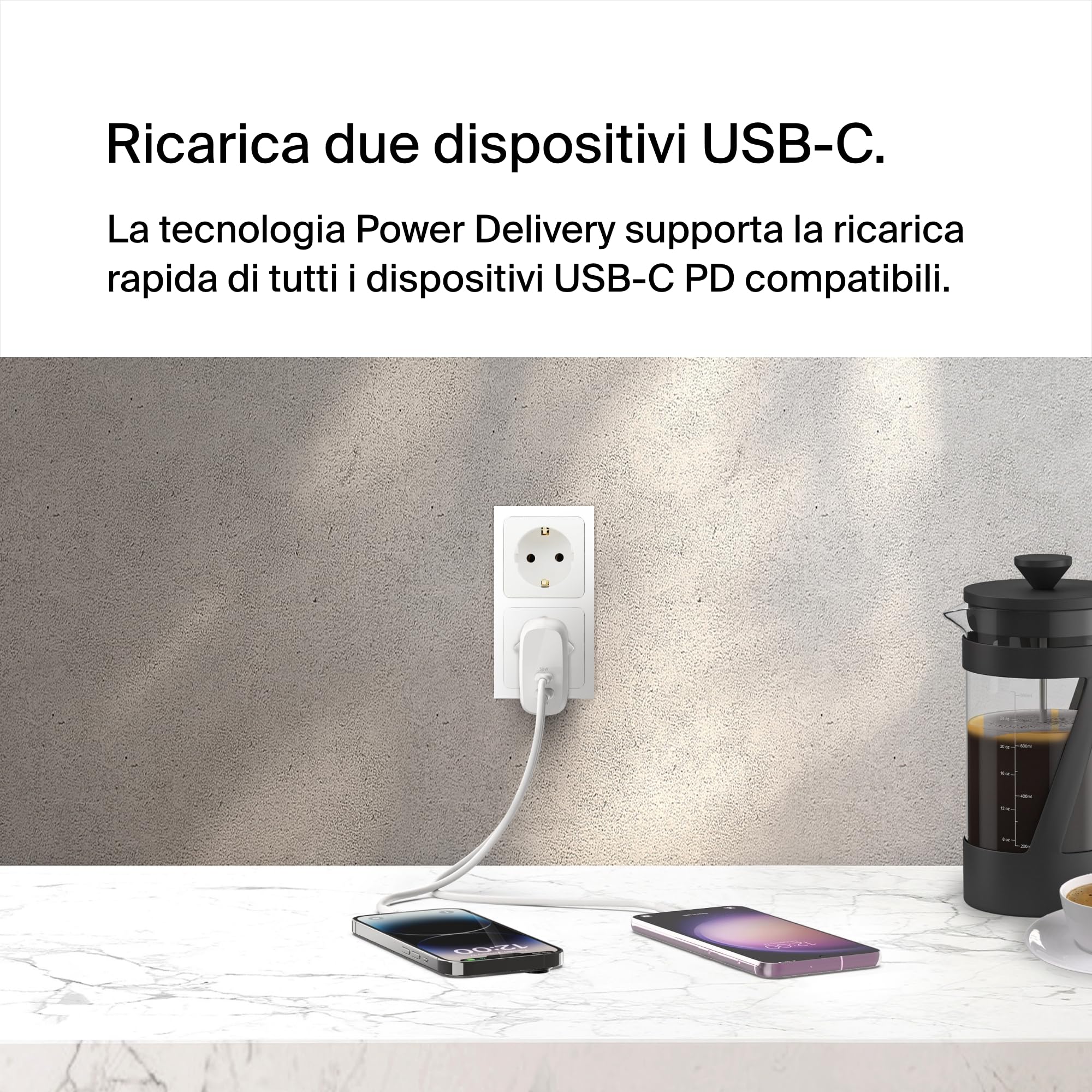 belkin-boostcharge-caricabatteria-da-muro-doppio-usb-c-60-w-con-pps-per-iphone-s image 3