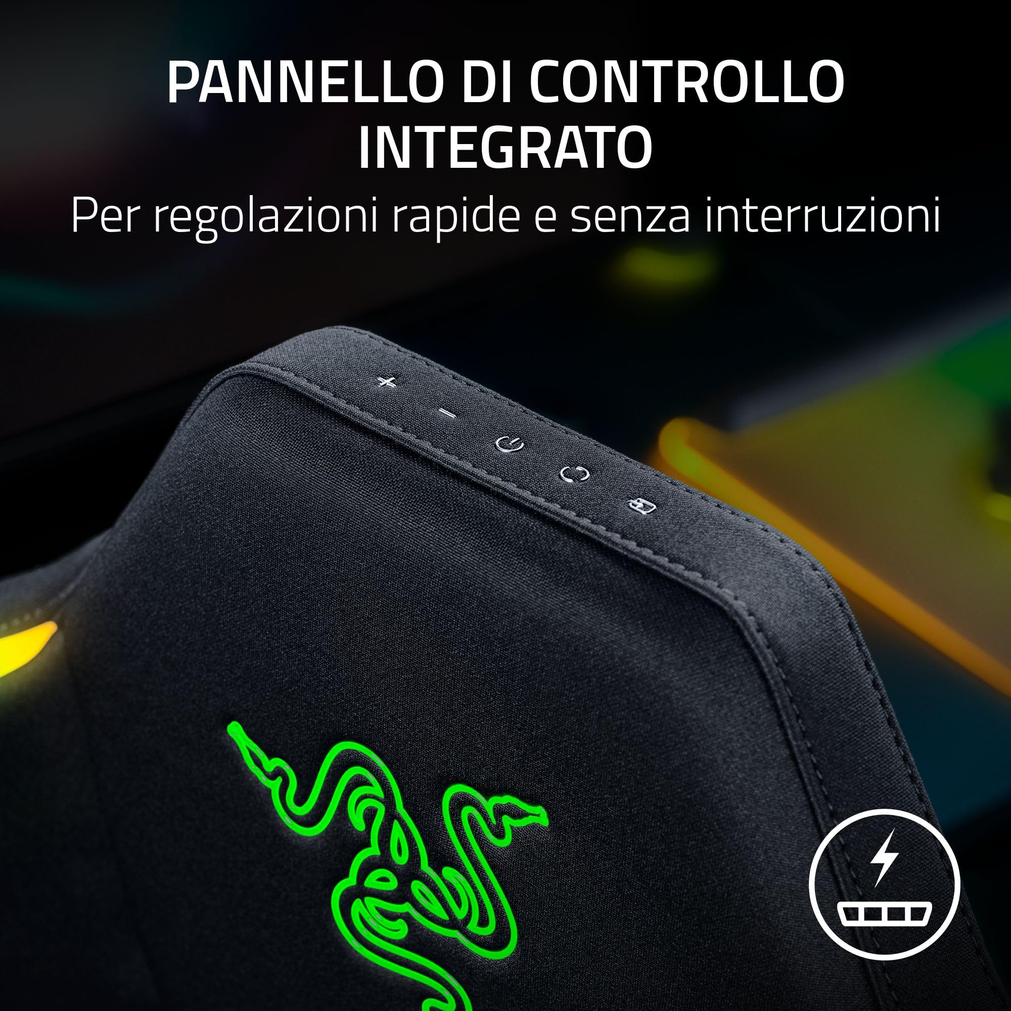 razer-soma-chroma-sedia-da-gaming-wireless-con-chroma-rgb-supporto-lombare-ergon image 6