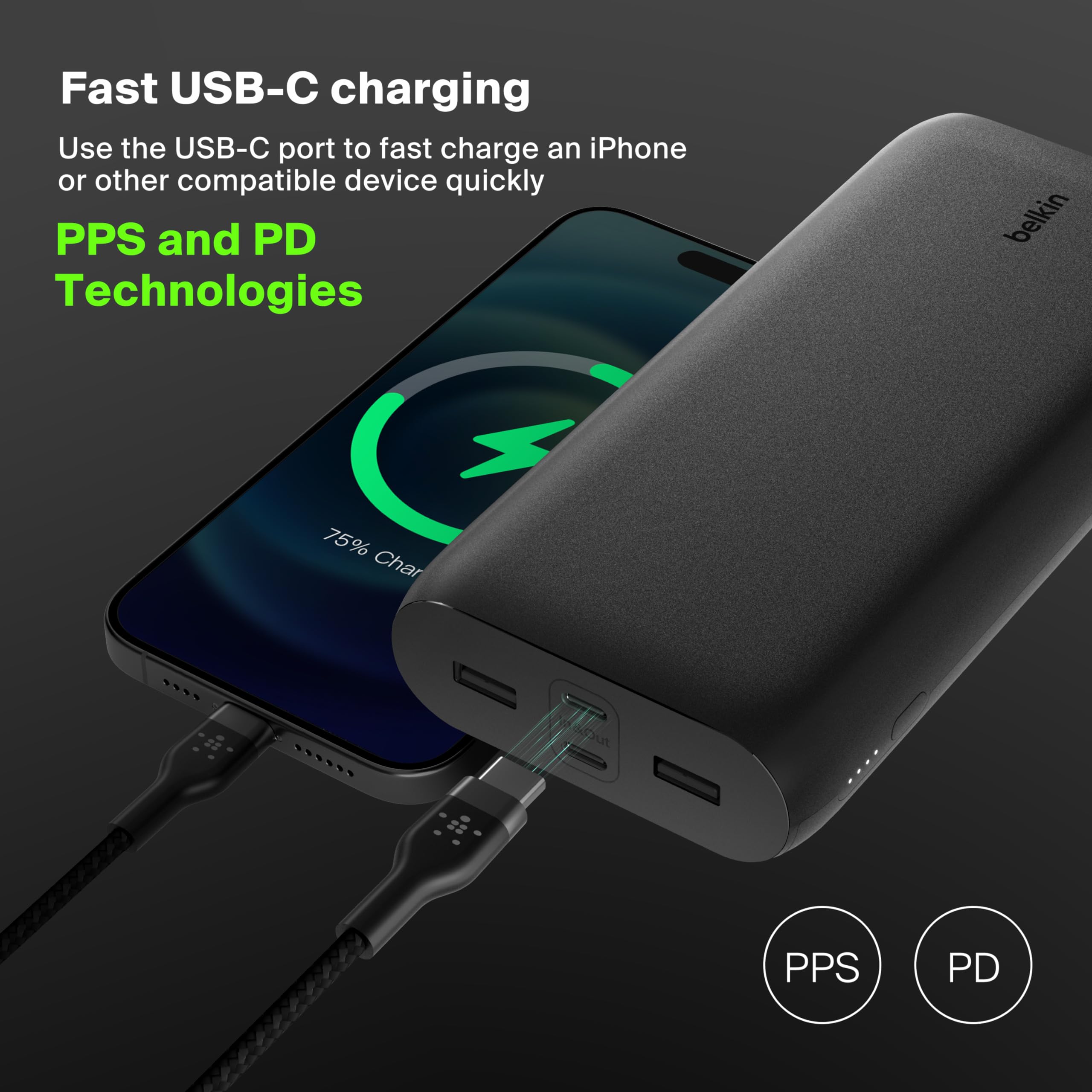 belkin-boostcharge-power-bank-26k-4-porte-26-000-mah-usb-c-pd-32-w-con-cavo-incl image 3