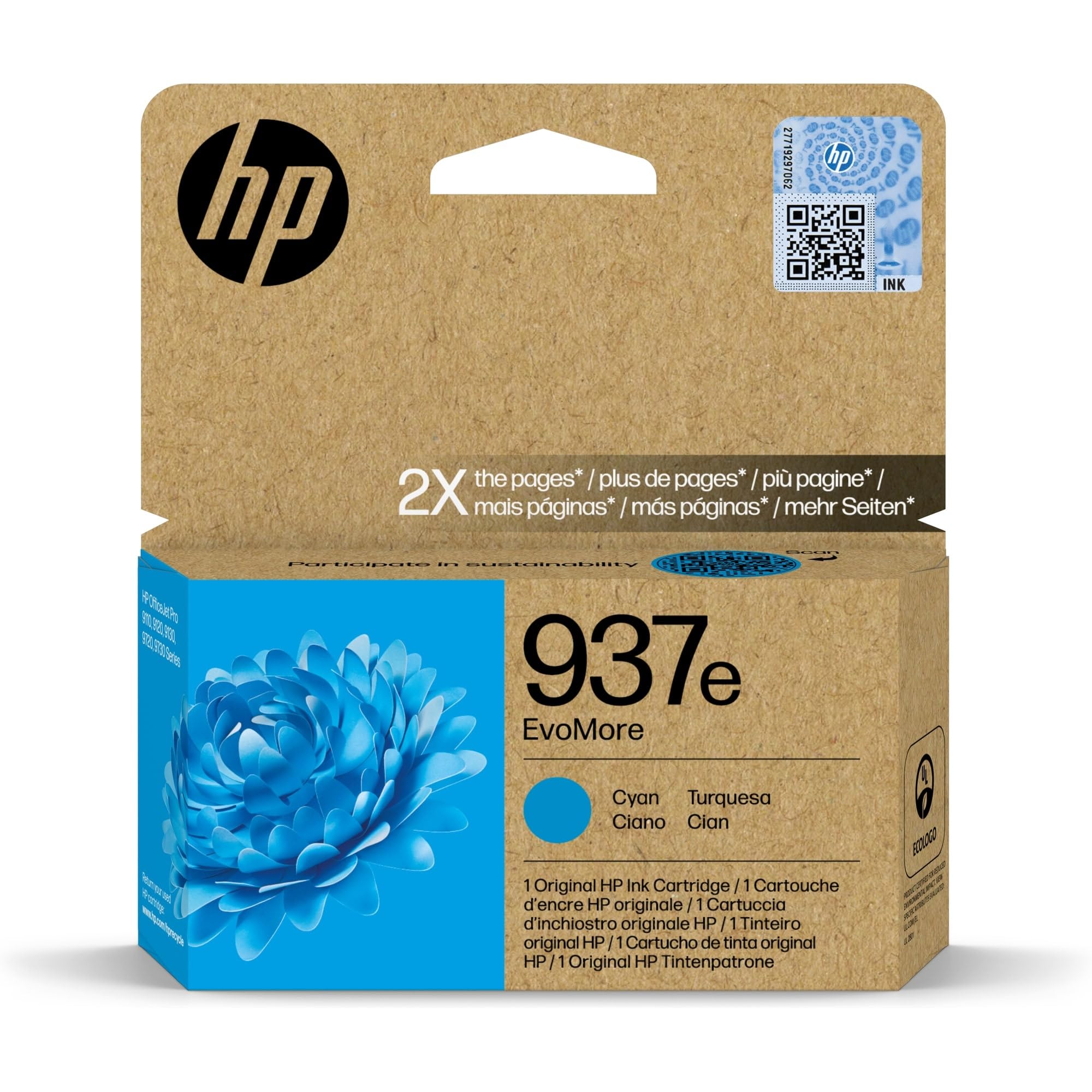hp-937e-evomore-4s6w6ne-cartuccia-originale-ciano-alta-capacit-1-650-pagine-per- image 1