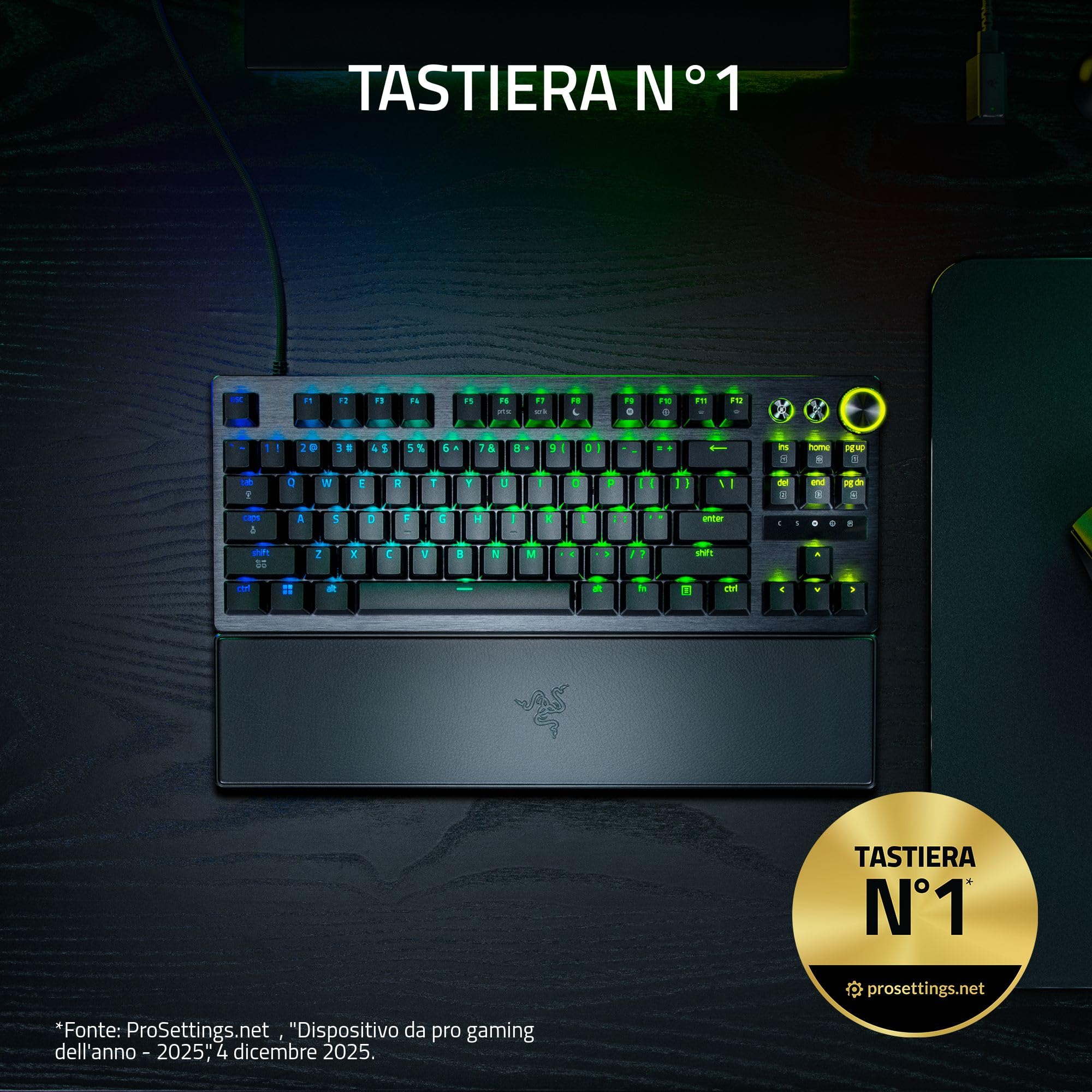 razer-huntsman-v3-pro-tenkeyless-8khz-tastiera-meccanica-gaming-tkl-switch-ottic image 2