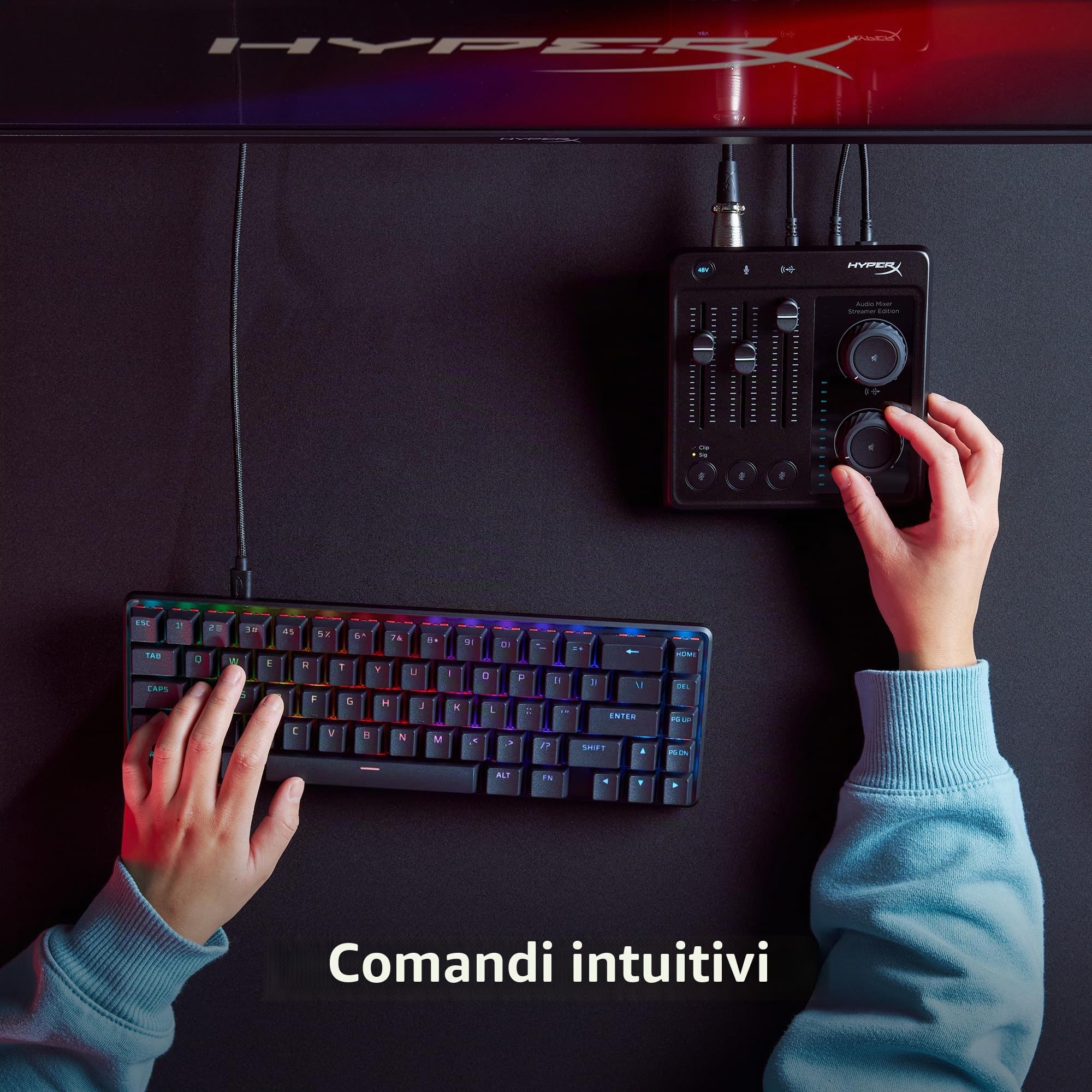 hyperx-mixer-audio-usb-a-3-canali-con-alimentazione-phantom-xlr-48v-registrazion image 8