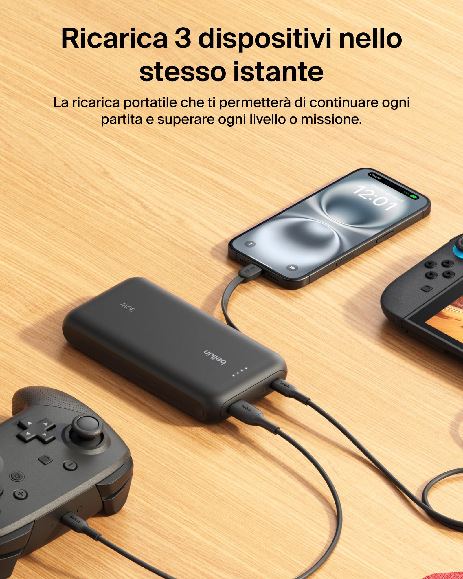 belkin-gaming-power-bank-20-000-mah-30-w-con-cavo-usb-c-integrato-per-nintendo-s image 4