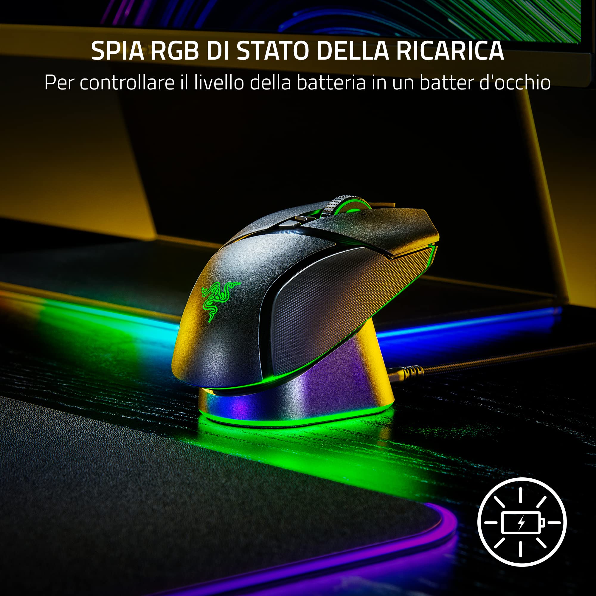 razer-mouse-dock-pro-charging-puck-dock-di-ricarica-wireless-magnetico-con-ricev image 5