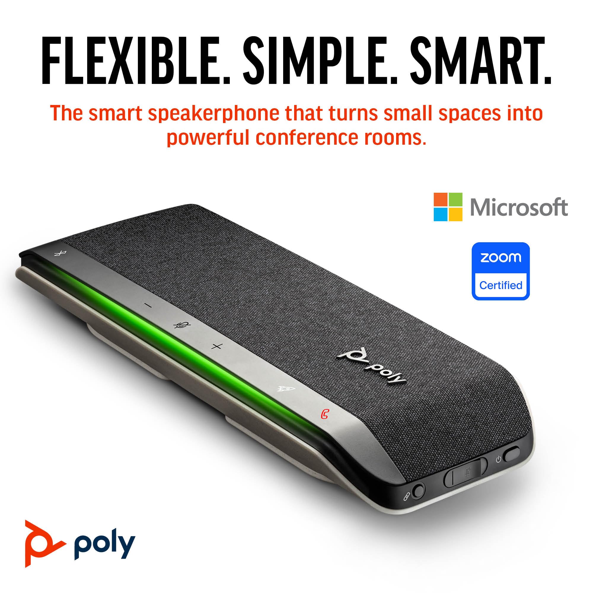 poly-sync-40-vivavoce-per-conferenze-bluetooth-5-1-con-usb-a-e-usb-c-riduzione-r image 2