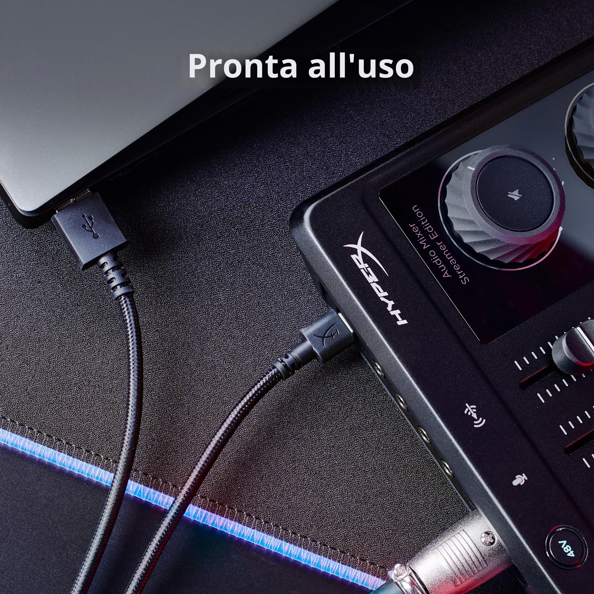 hyperx-mixer-audio-usb-a-3-canali-con-alimentazione-phantom-xlr-48v-registrazion image 6