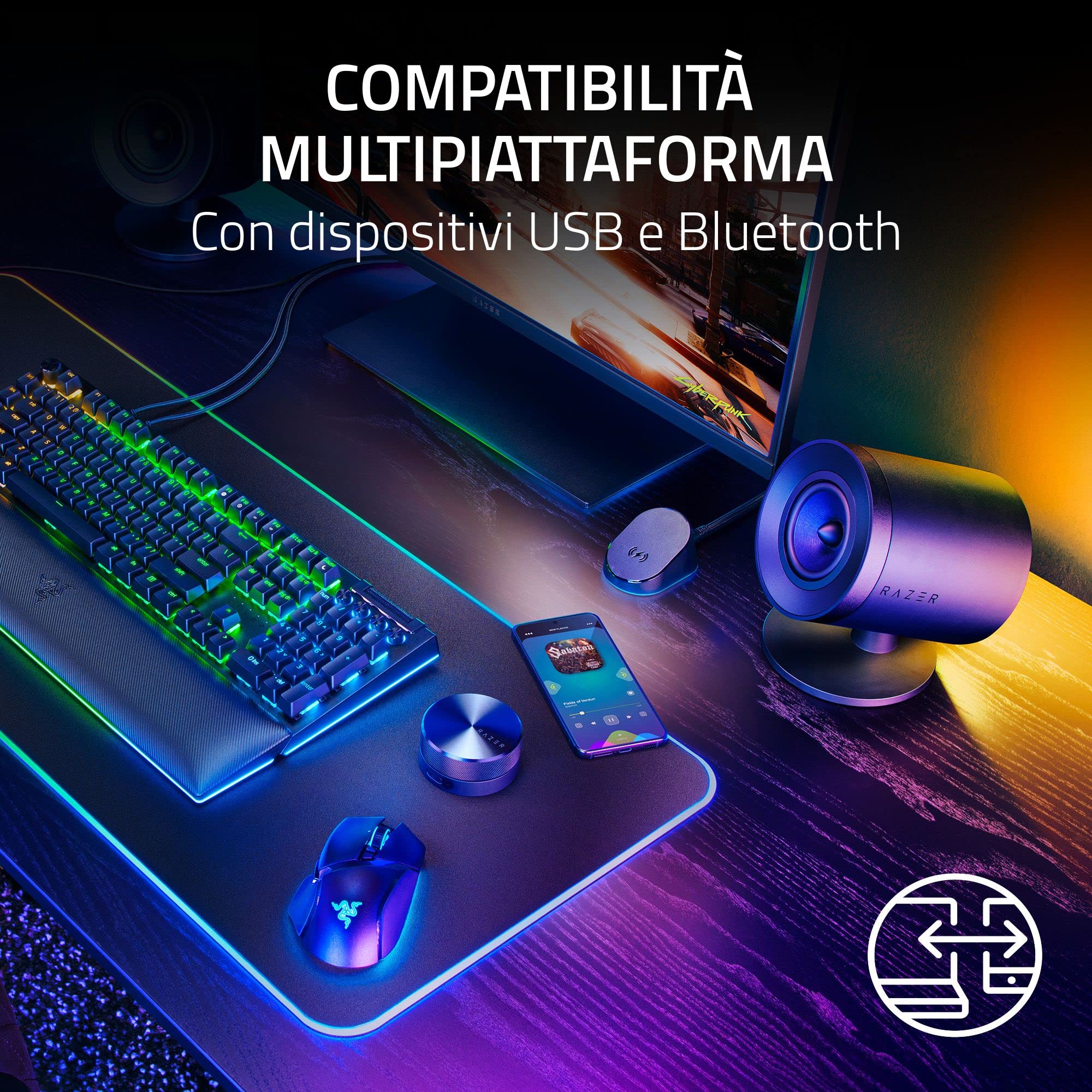 razer-nommo-v2-pro-sistema-altoparlanti-gaming-2-1-full-range-con-subwoofer-wire image 7